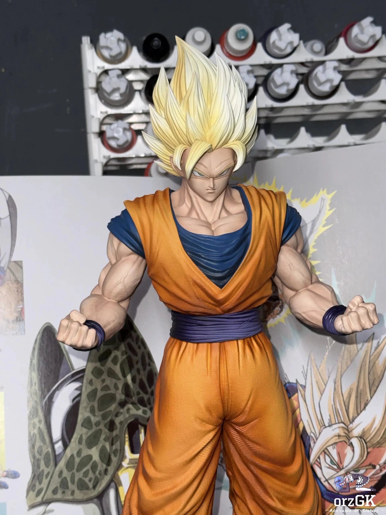 XG Studio - Dragon Ball Z Super Saiya 2 Goku resin statue Navy Toys anime figure