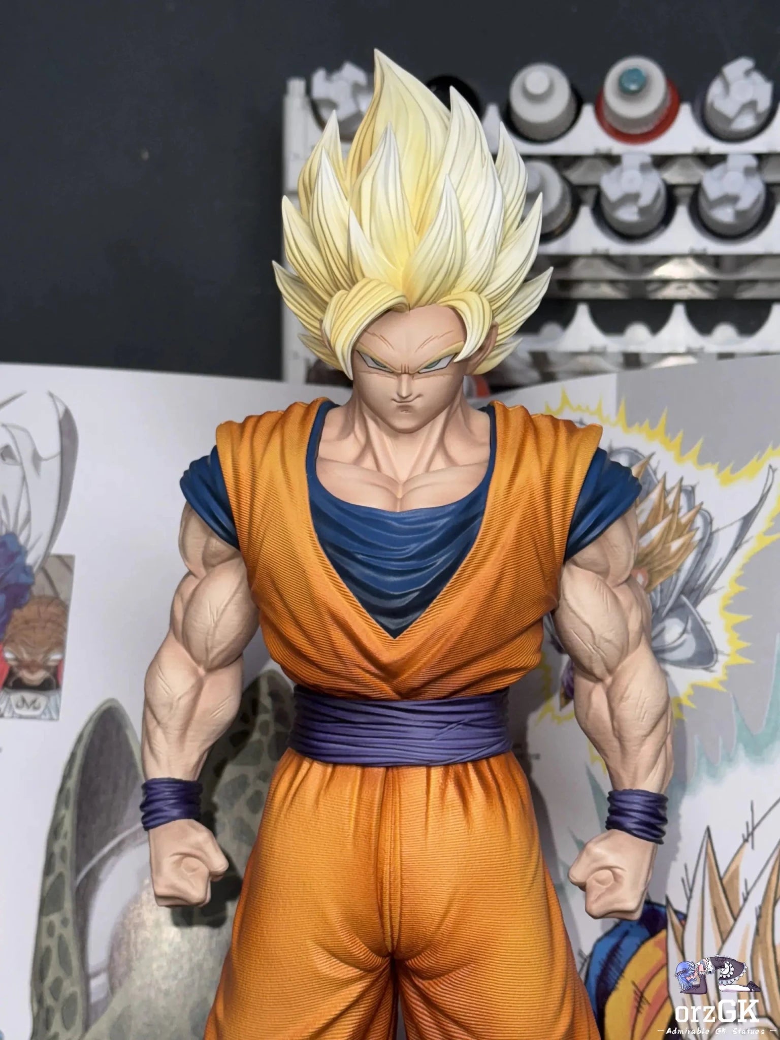 XG Studio - Dragon Ball Z Super Saiya 2 Goku resin statue Navy Toys anime figure