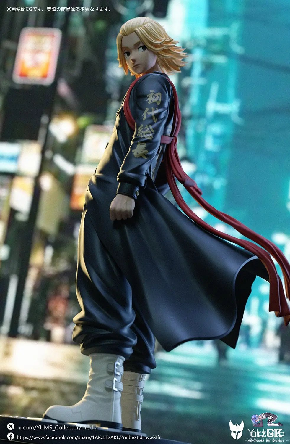 YUMS - Collectors Studio - Tokyo Revengers Mikey Manjiro Sano resin statue Navy Toys anime figure
