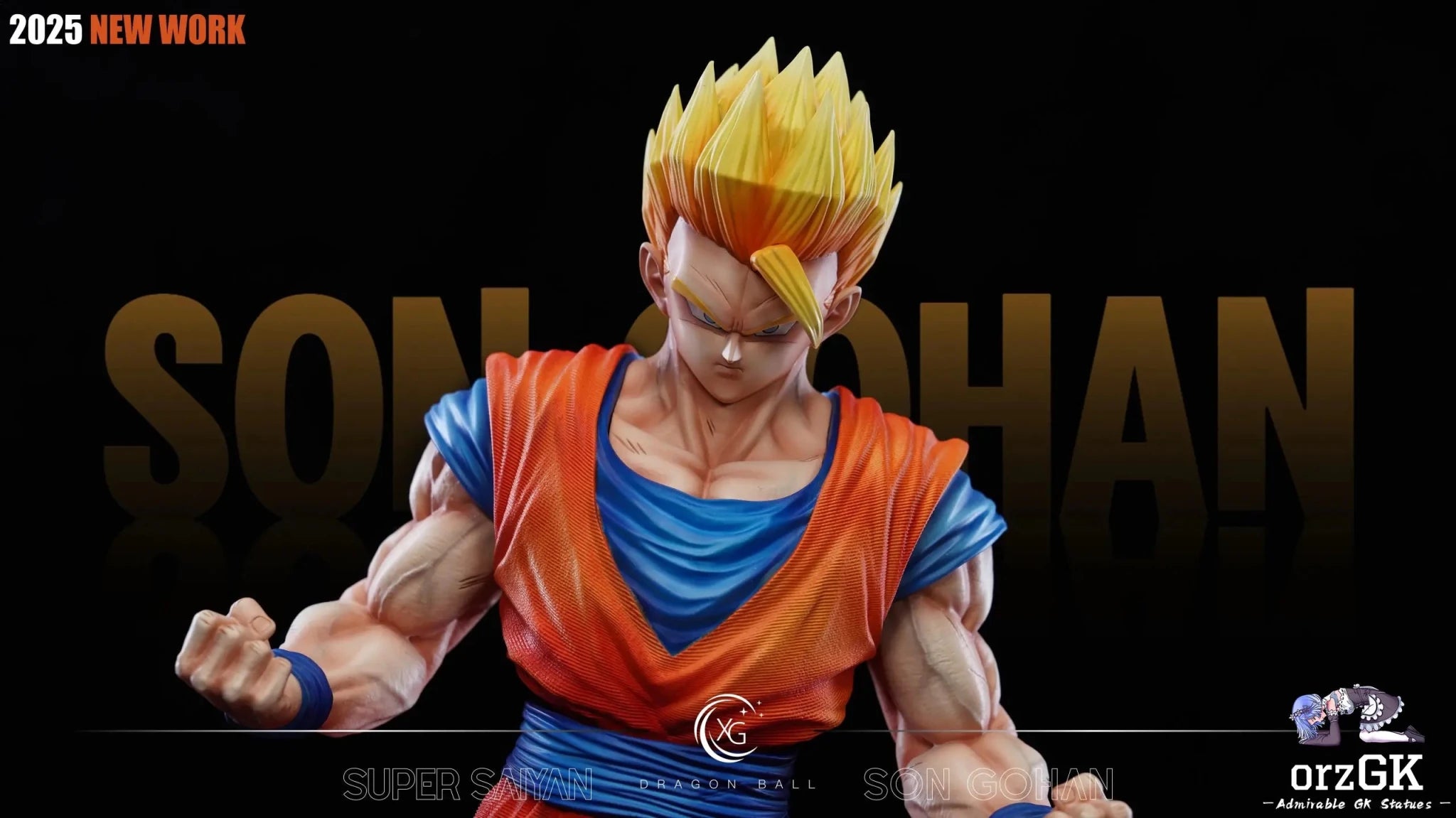 XG Studio - Dragon Ball Super Saiyan 2 Gohan & Mysterious Gohan resin statue Navy Toys anime figure