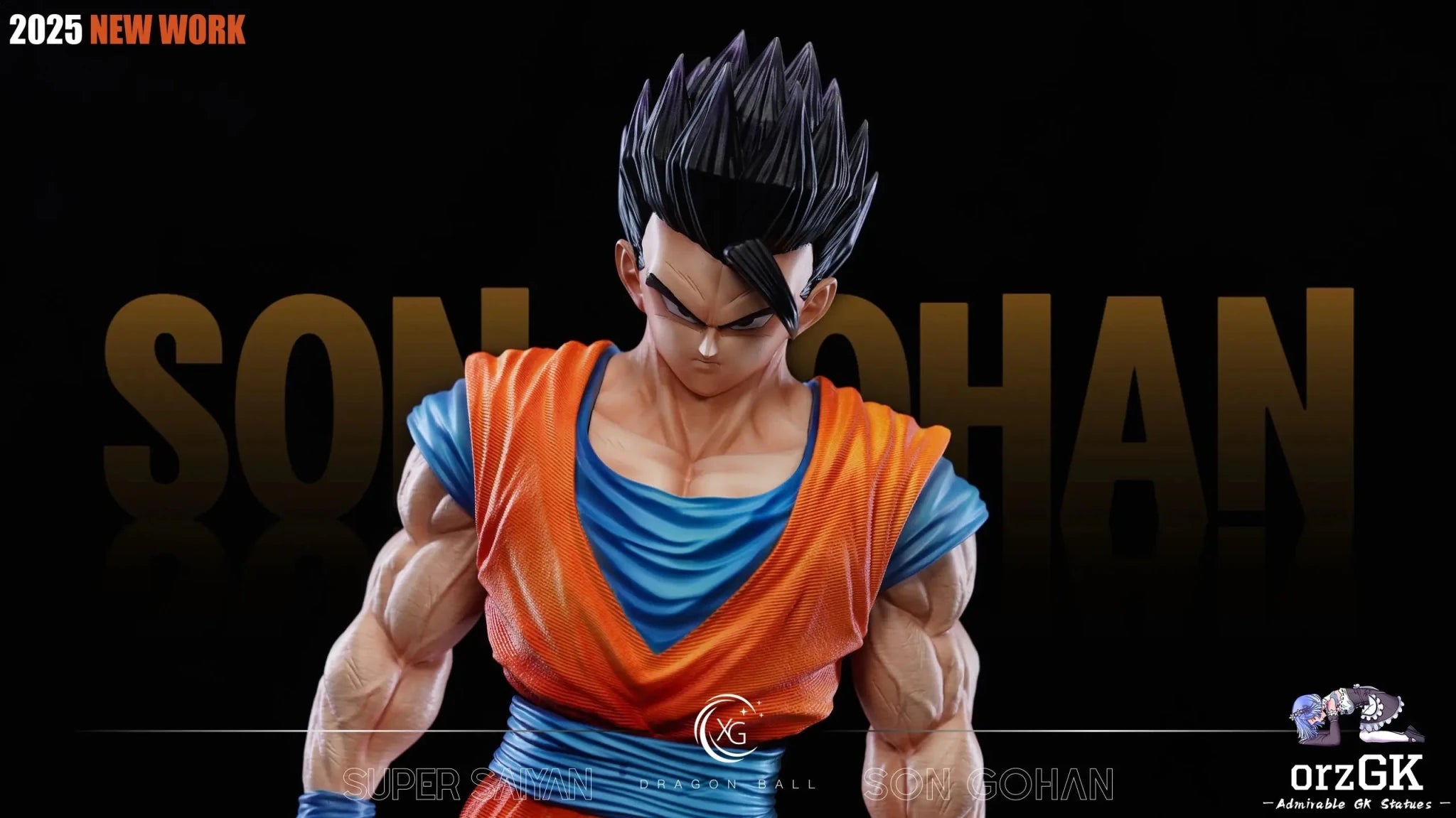 XG Studio - Dragon Ball Super Saiyan 2 Gohan & Mysterious Gohan resin statue Navy Toys anime figure