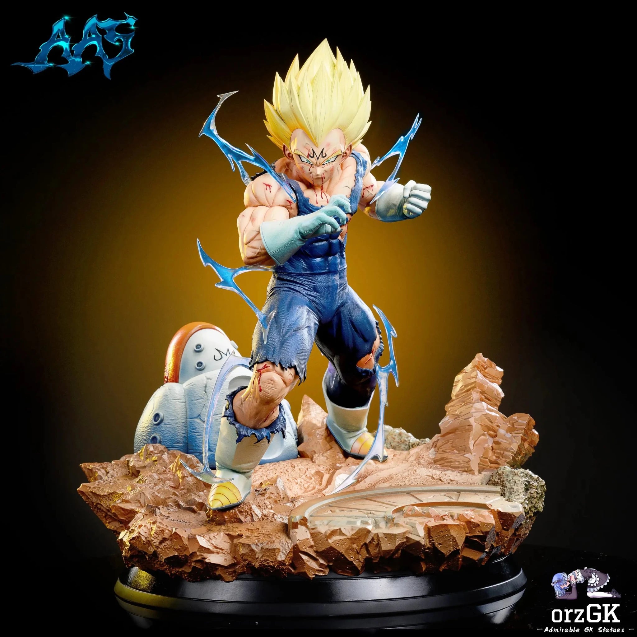Jie Ke Bang Studio & ArmyAnt Studio - Dragon Ball Demonized Vegeta resin statue Navy Toys anime figure