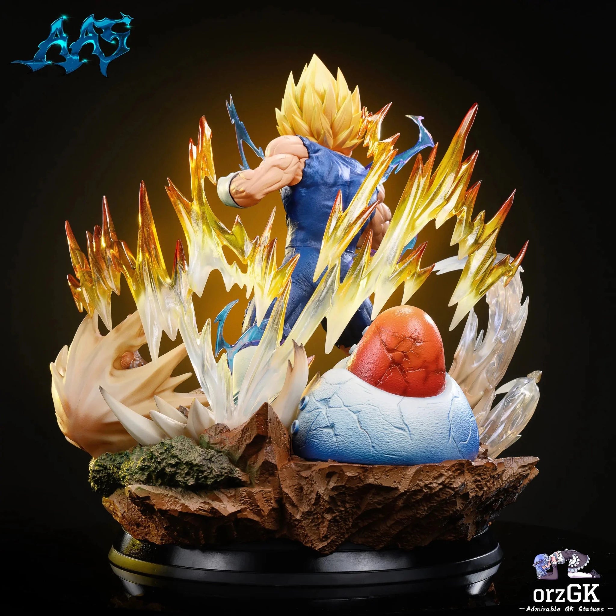 Jie Ke Bang Studio & ArmyAnt Studio - Dragon Ball Demonized Vegeta resin statue Navy Toys anime figure