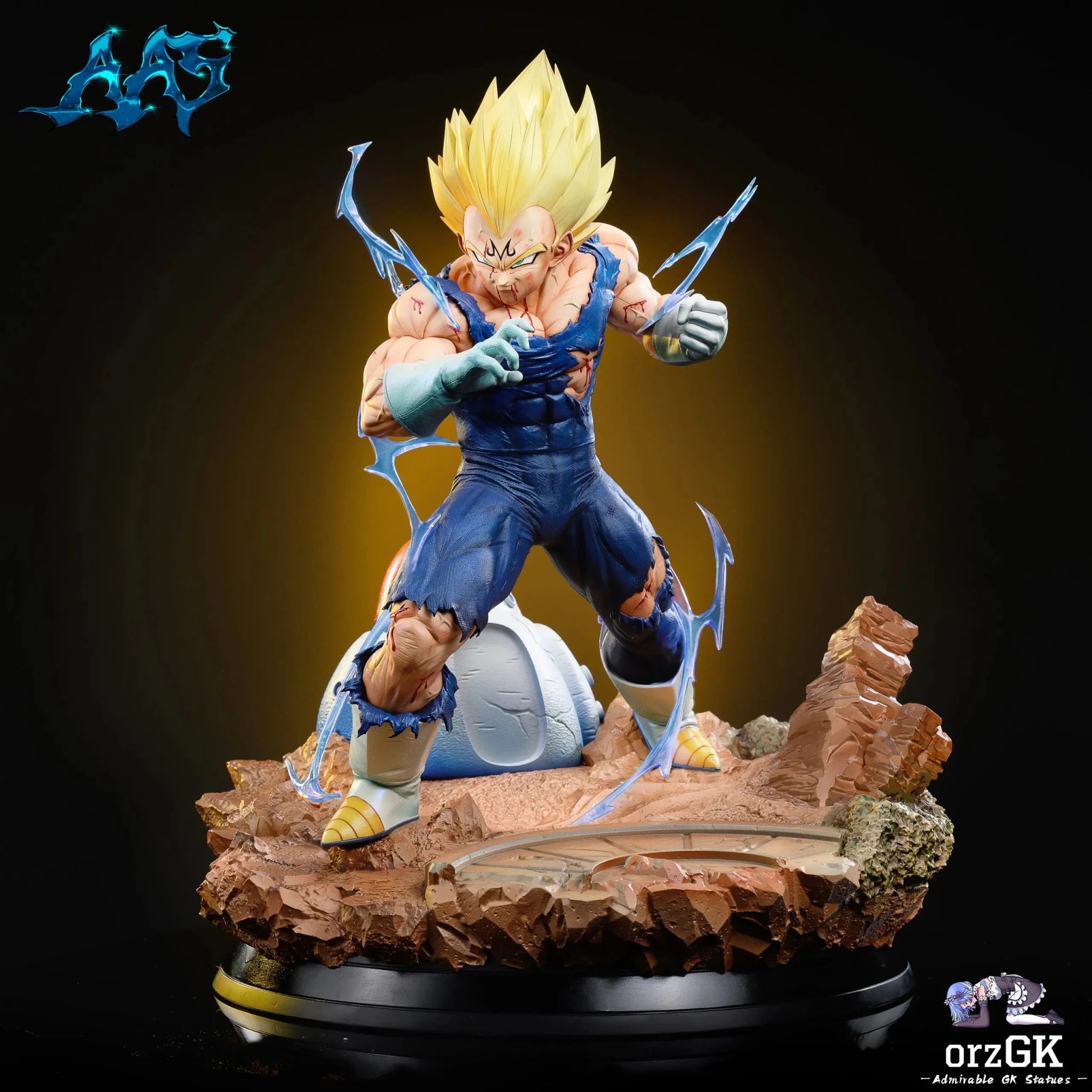Jie Ke Bang Studio & ArmyAnt Studio - Dragon Ball Demonized Vegeta resin statue Navy Toys anime figure