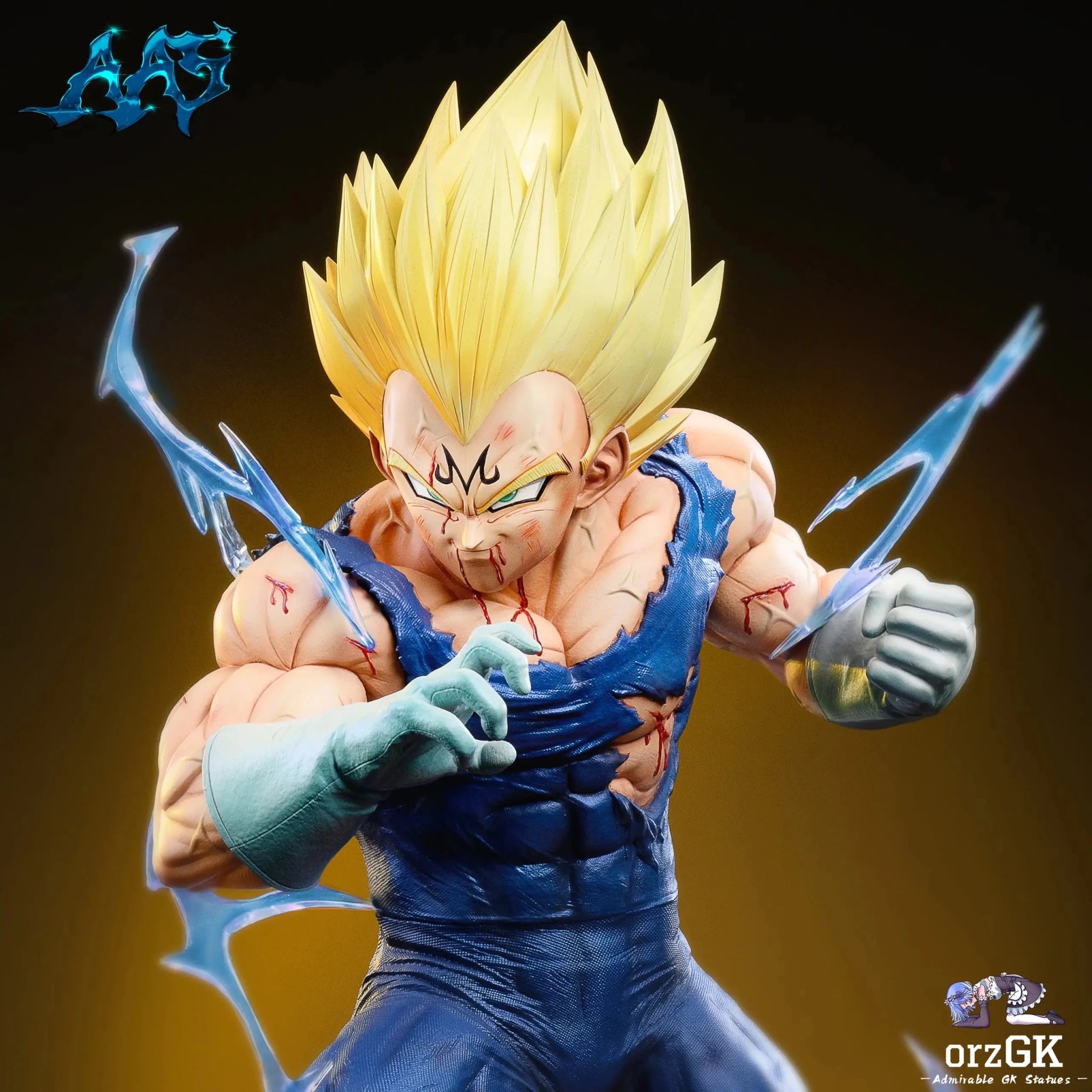 Jie Ke Bang Studio & ArmyAnt Studio - Dragon Ball Demonized Vegeta resin statue Navy Toys anime figure