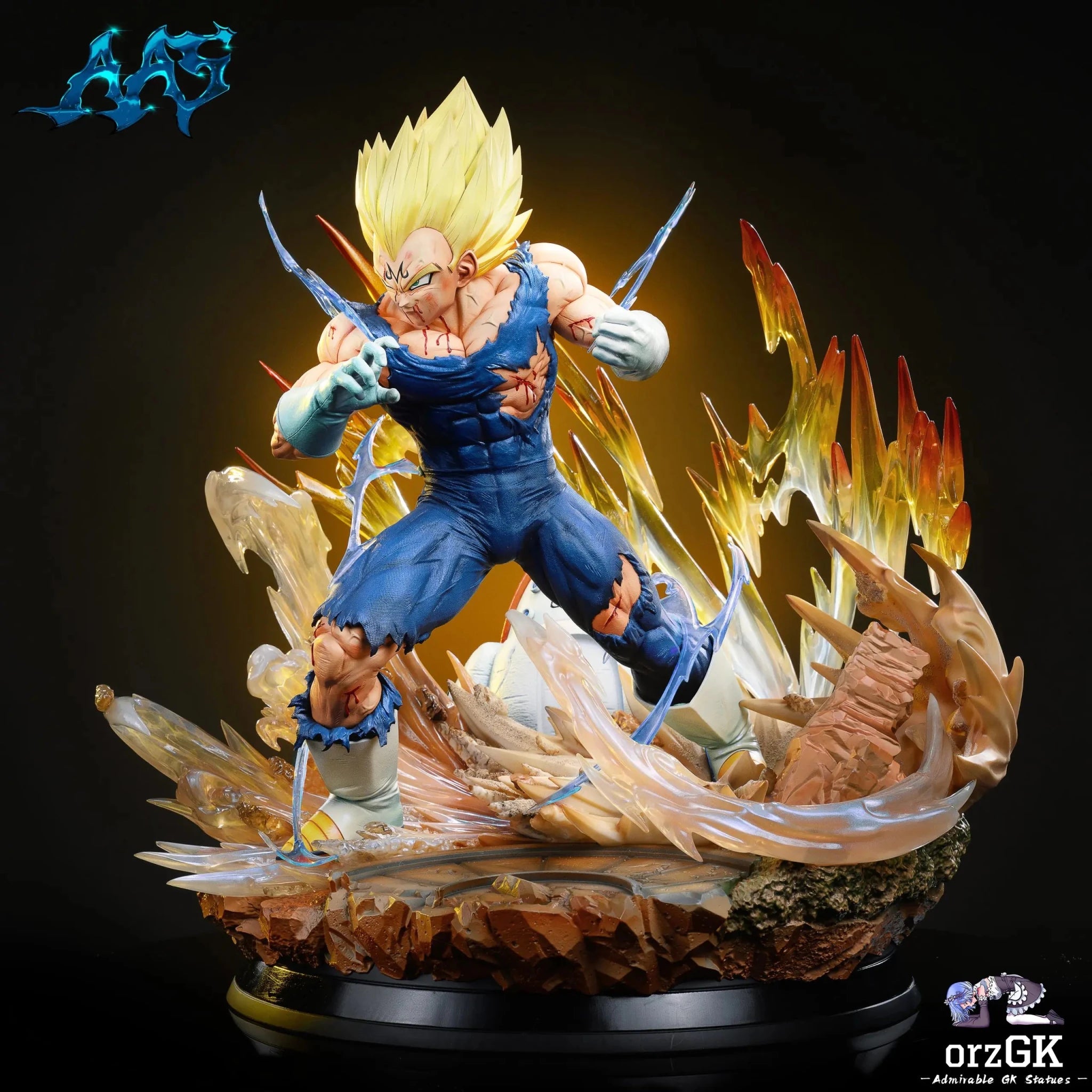 Jie Ke Bang Studio & ArmyAnt Studio - Dragon Ball Demonized Vegeta resin statue Navy Toys anime figure