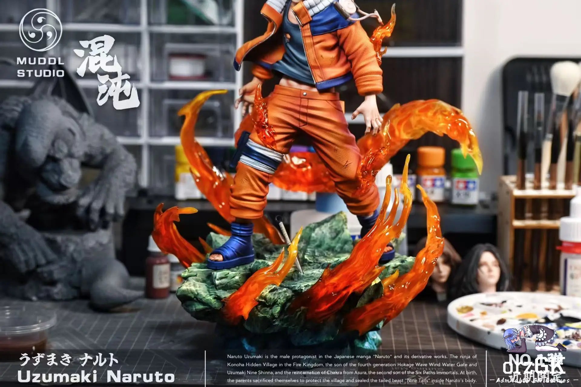 MUDDL Studio - Naruto Final Valley Battle Naruto Uzumaki resin statue Navy Toys anime figure
