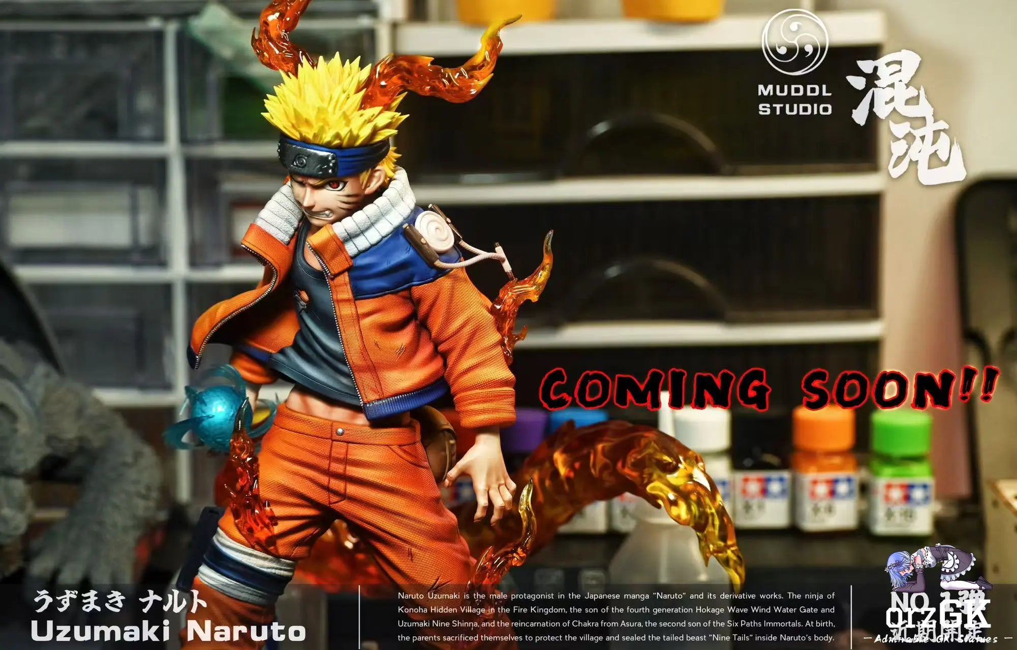 MUDDL Studio - Naruto Final Valley Battle Naruto Uzumaki resin statue Navy Toys anime figure