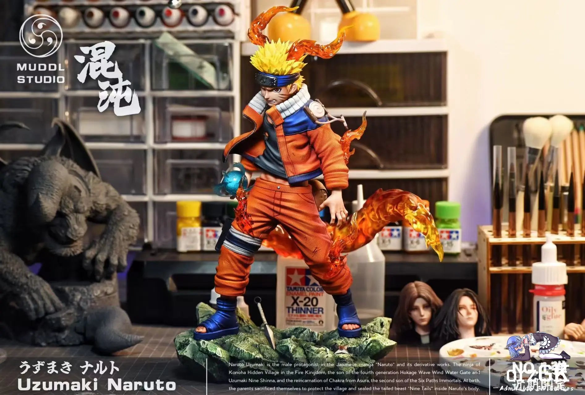 MUDDL Studio - Naruto Final Valley Battle Naruto Uzumaki resin statue Navy Toys anime figure