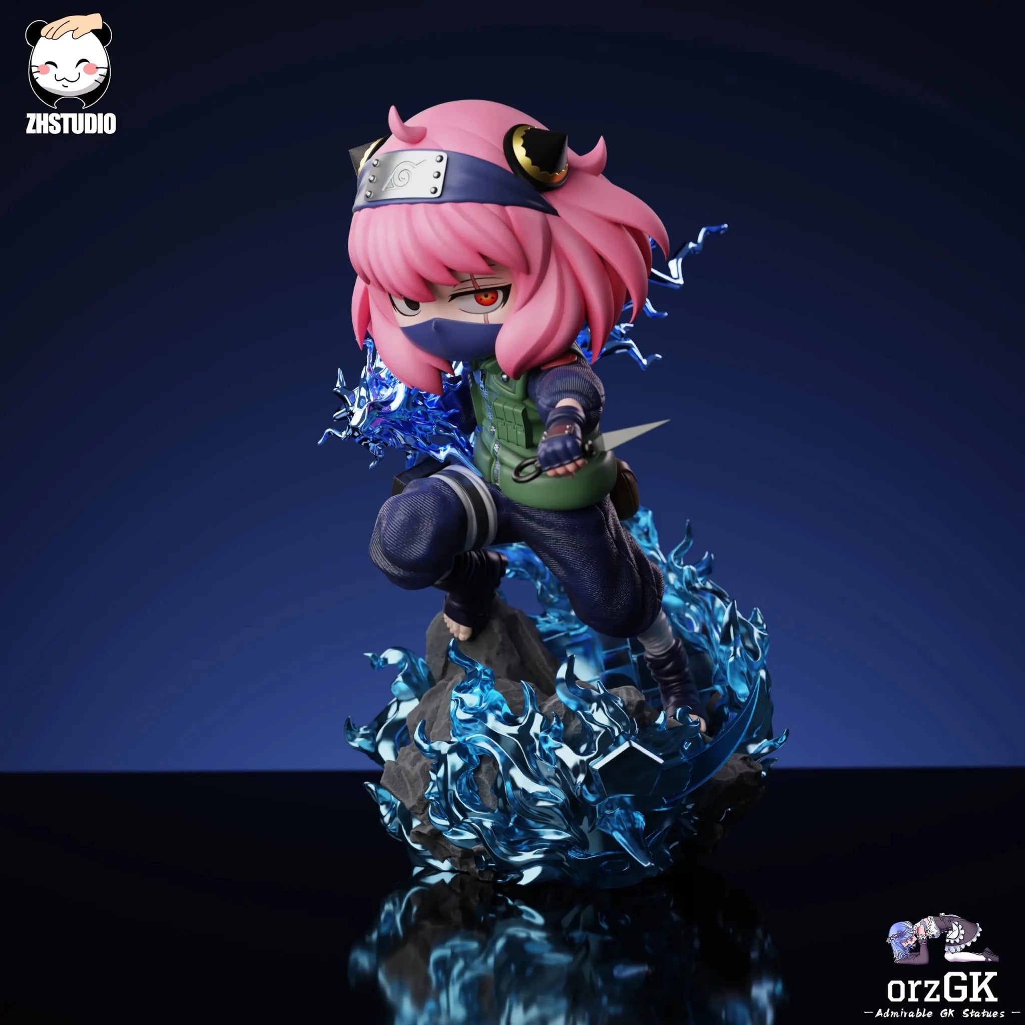 ZH Studio - Spy x Family Anya COS Hatake Kakashi resin statue Navy Toys anime figure