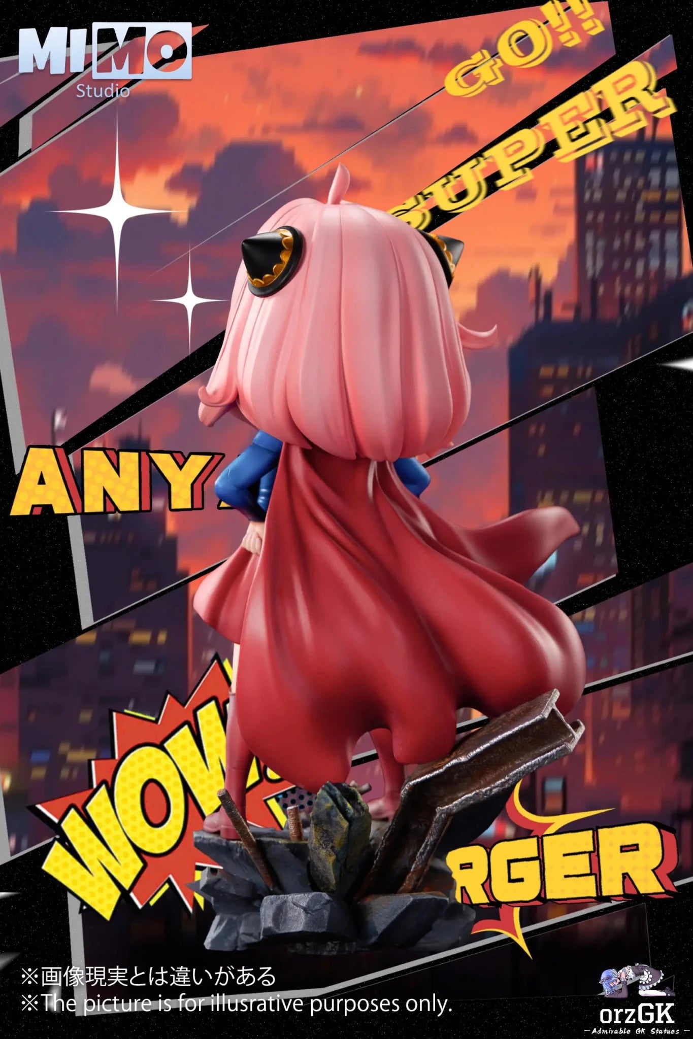Mimo Studio - Spy x Family Super Girl Anya Cos Superwoman resin statue Navy Toys anime figure