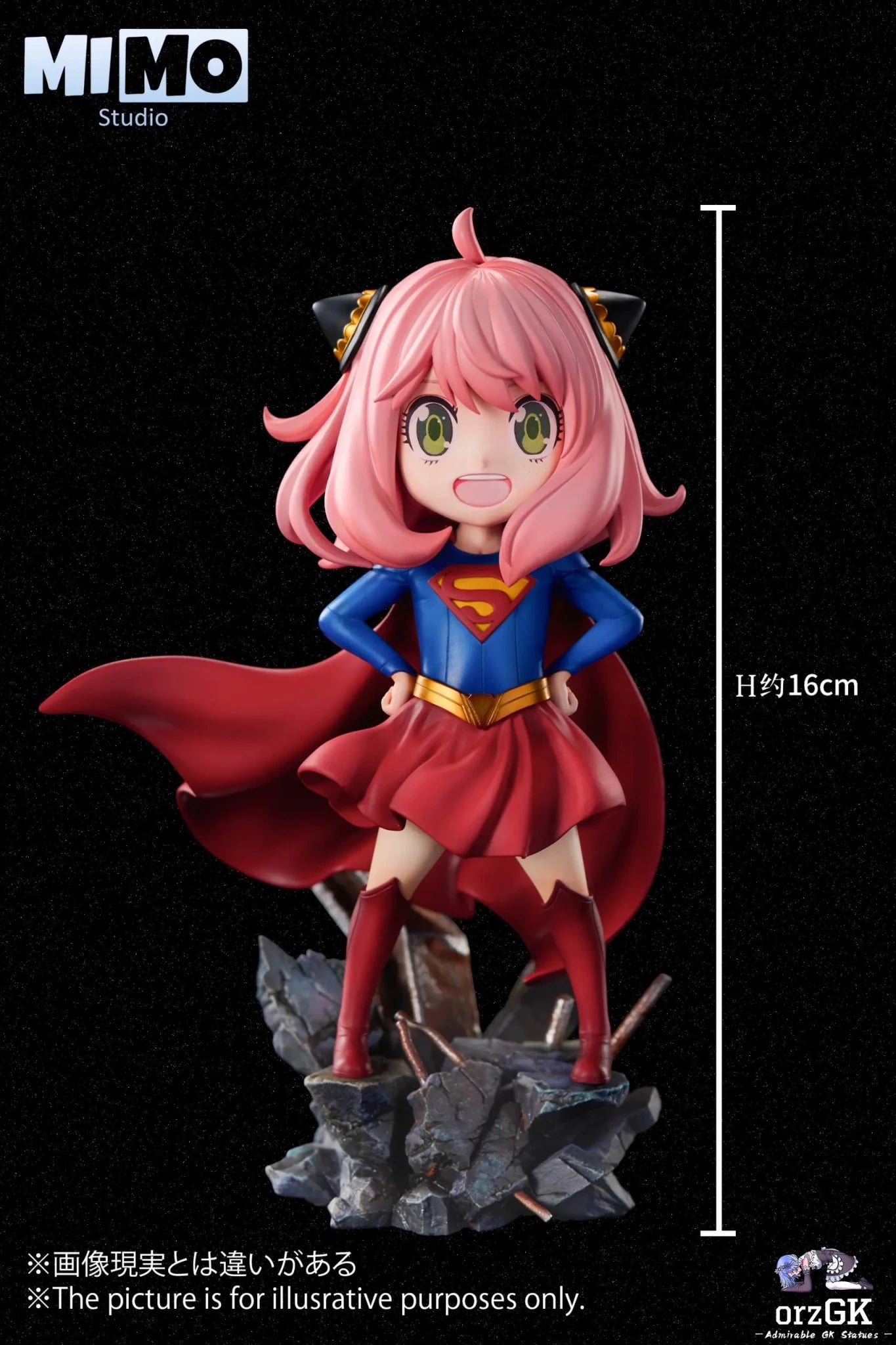 Mimo Studio - Spy x Family Super Girl Anya Cos Superwoman resin statue Navy Toys anime figure