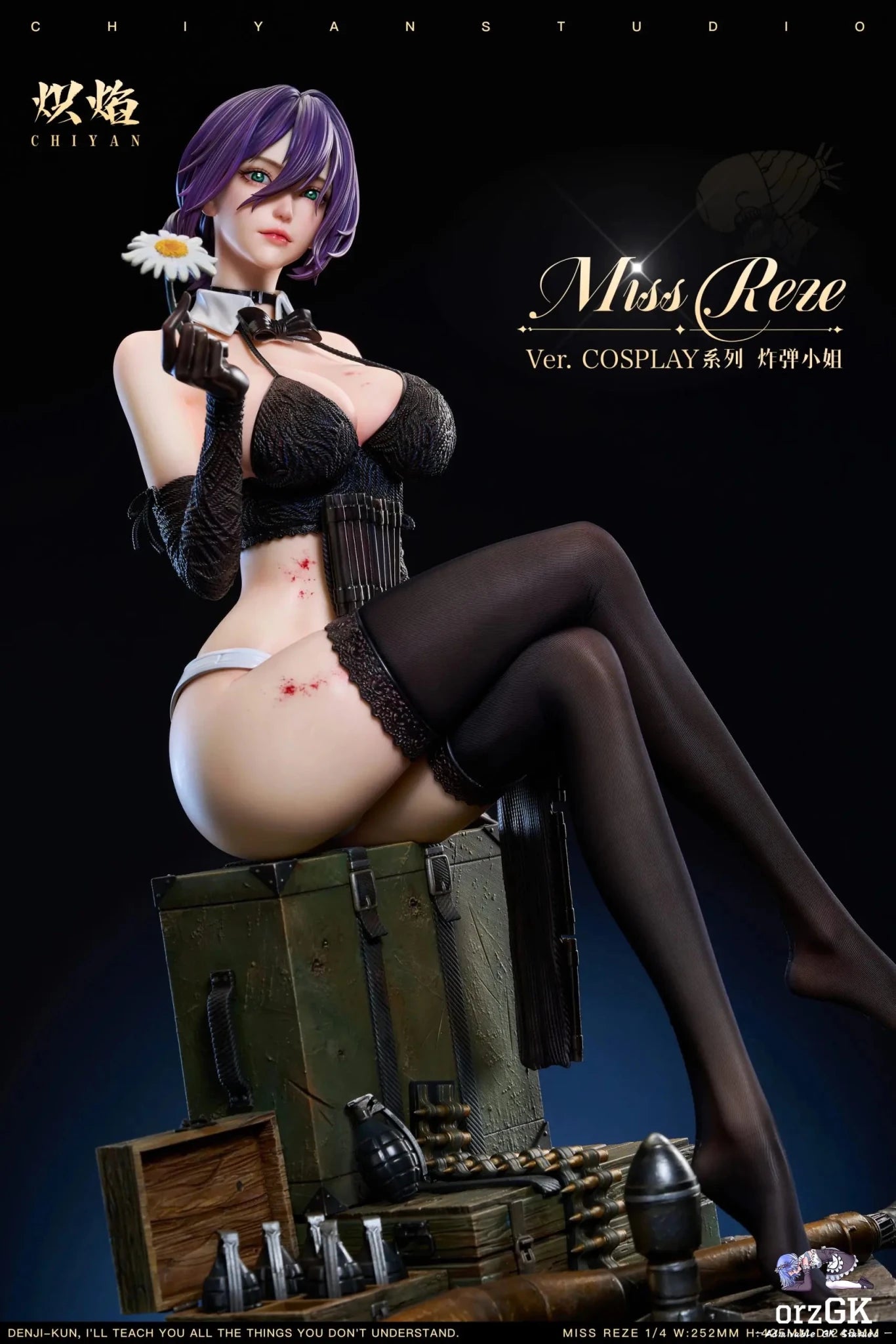 CHIYAN Studio - Chainsaw Man Miss Bomb Reze resin statue Navy Toys anime figure