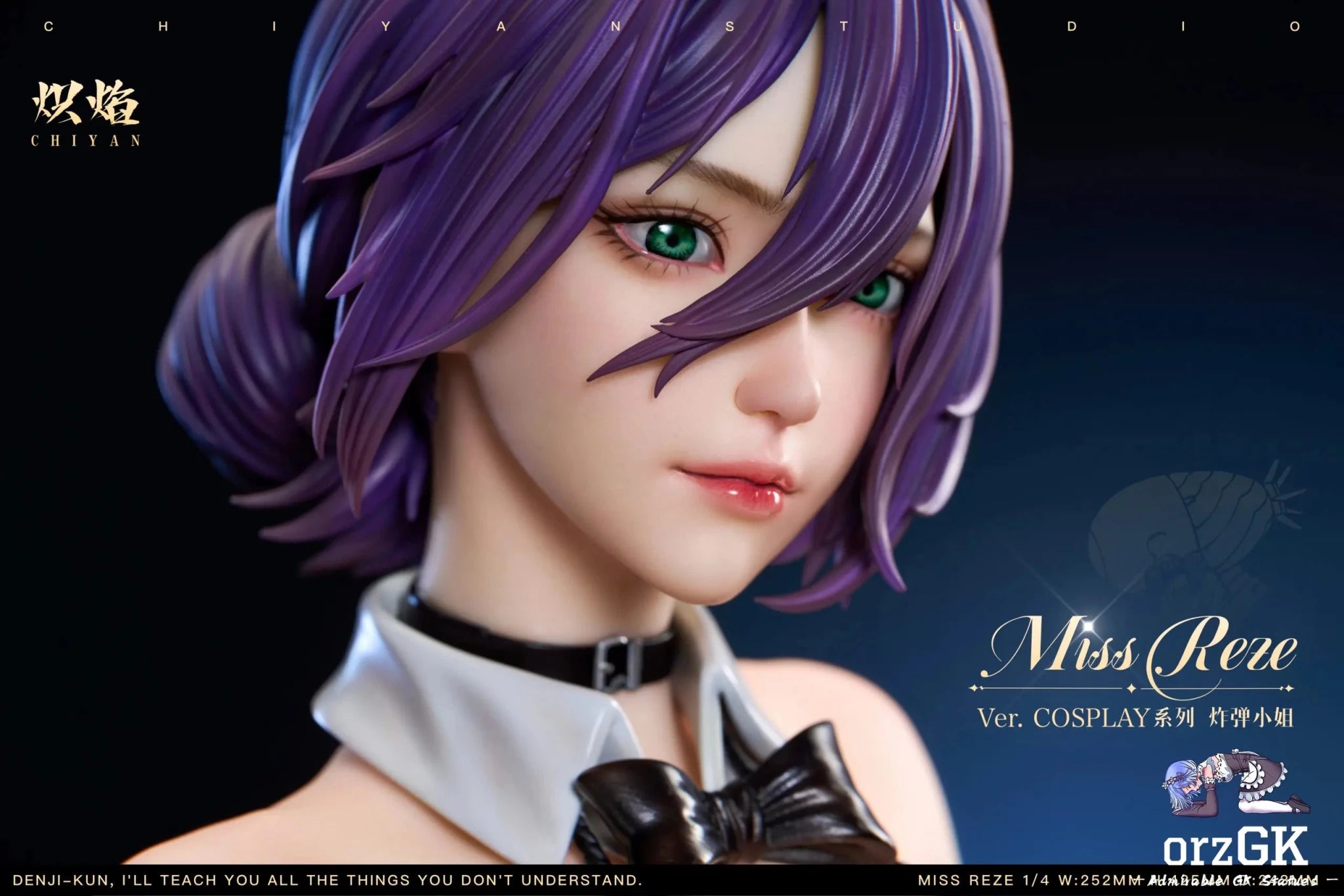 CHIYAN Studio - Chainsaw Man Miss Bomb Reze resin statue Navy Toys anime figure