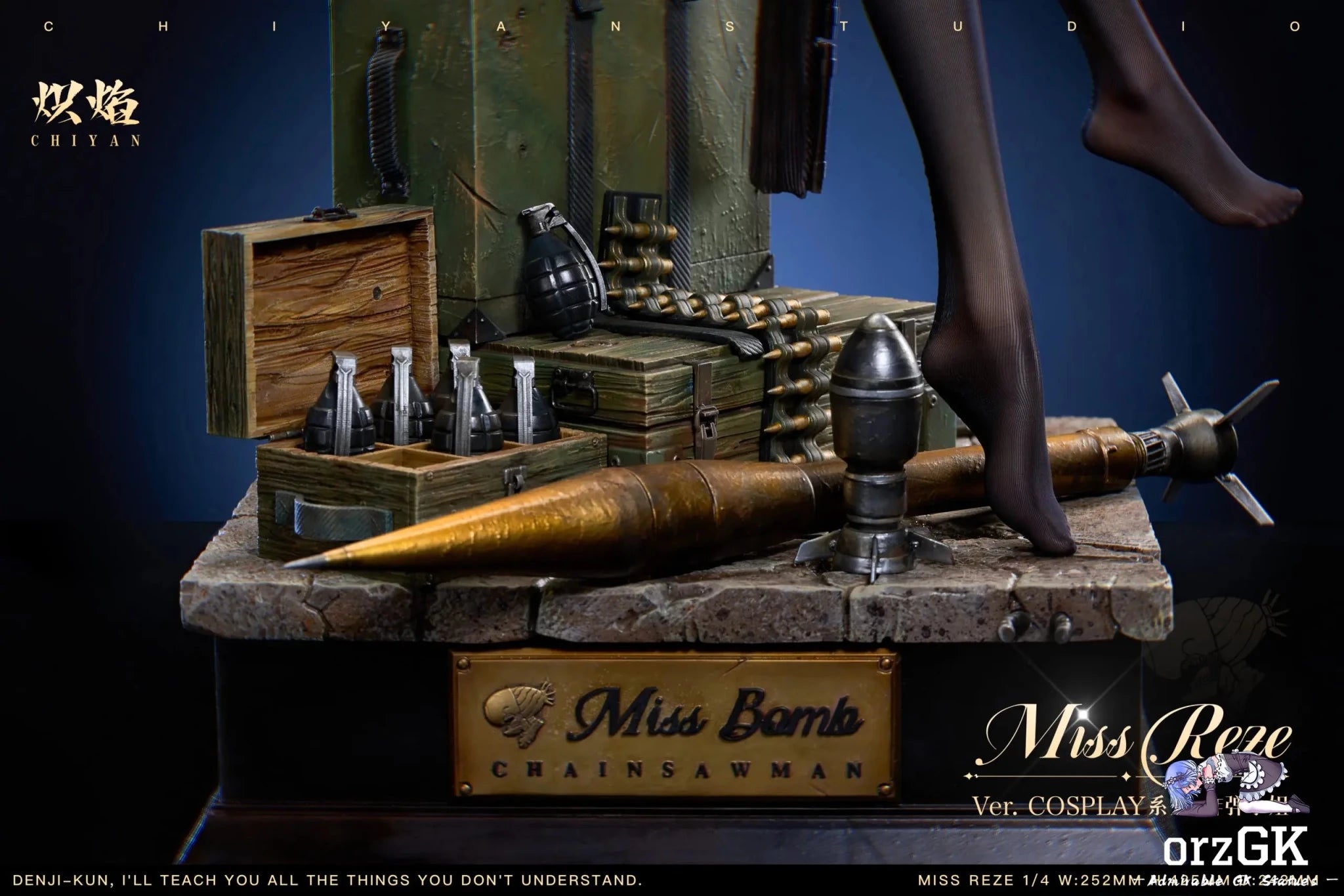 CHIYAN Studio - Chainsaw Man Miss Bomb Reze resin statue Navy Toys anime figure