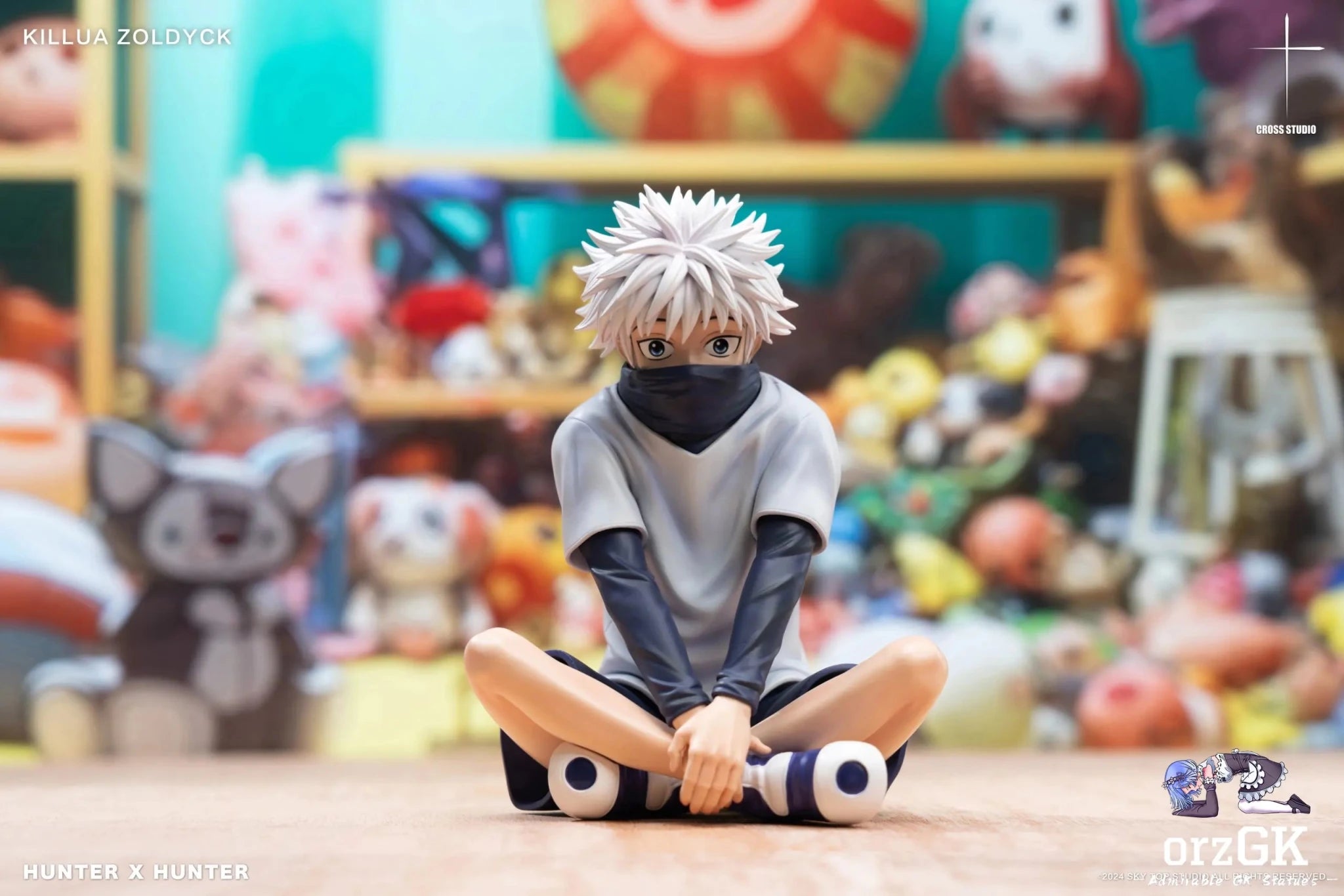 Cross Studio - HUNTER x HUNTER Sitting Killua resin statue Navy Toys anime figure