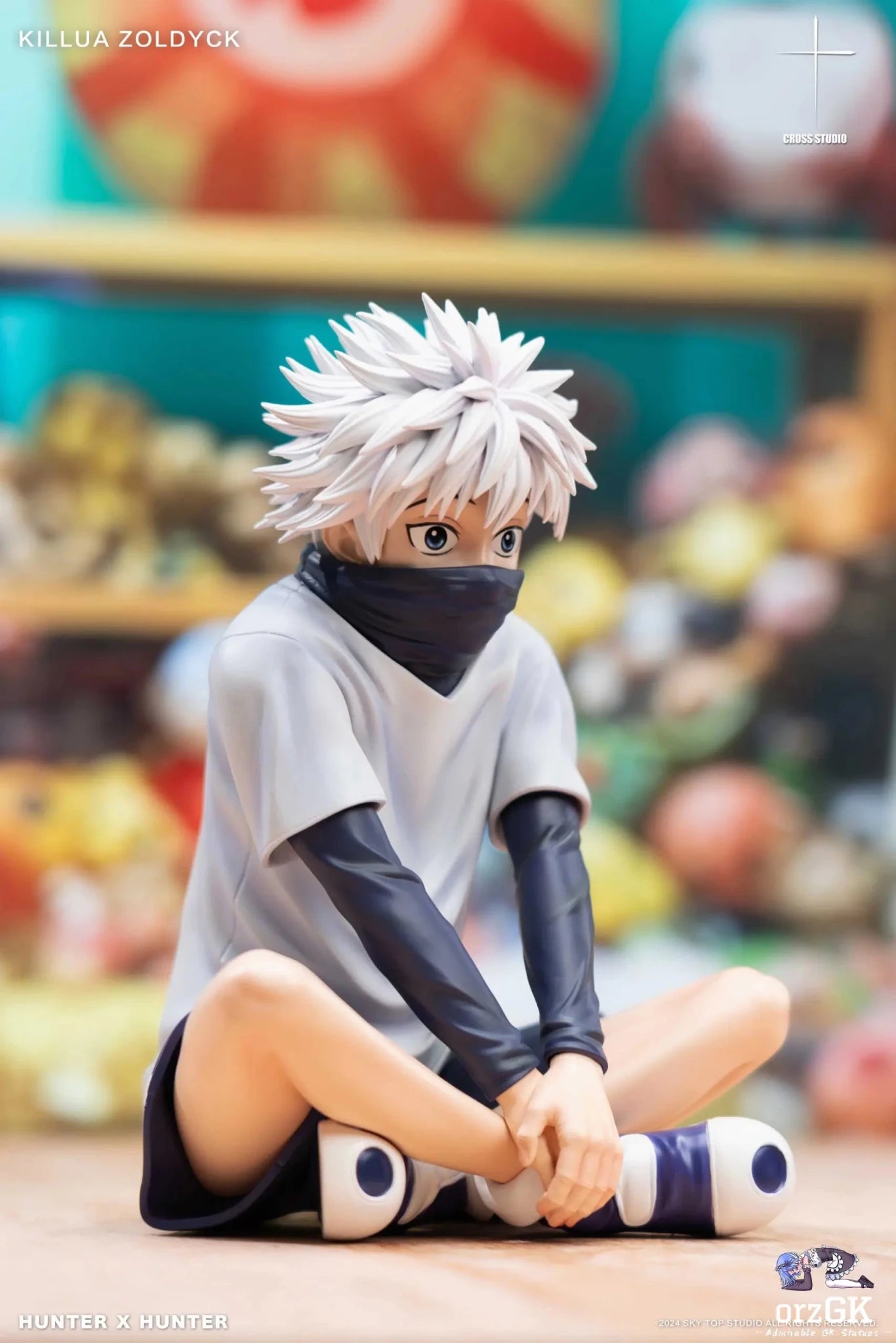Cross Studio - HUNTER x HUNTER Sitting Killua resin statue Navy Toys anime figure