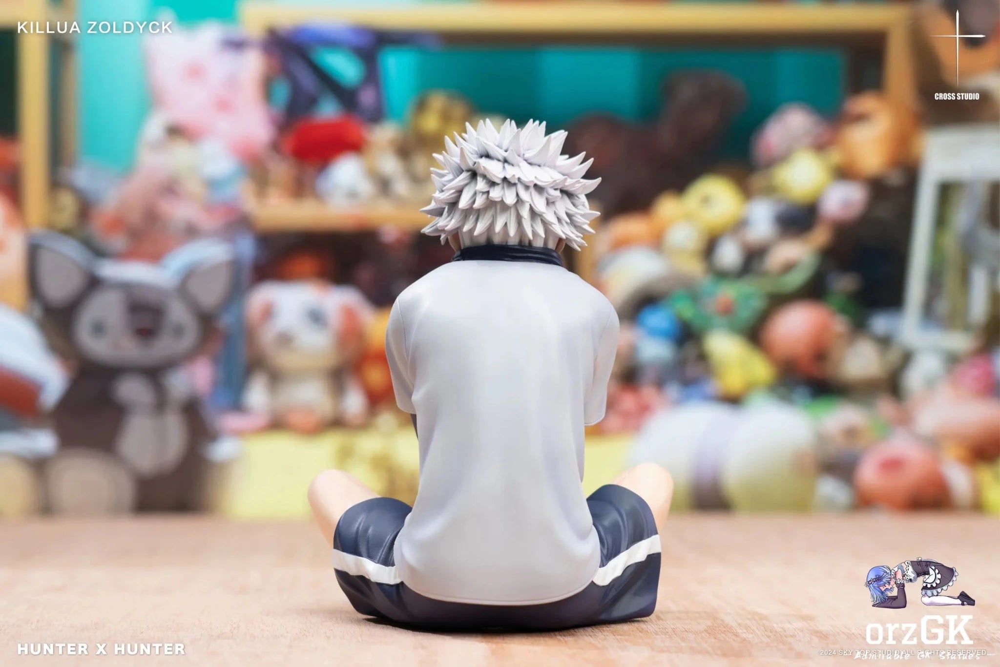 Cross Studio - HUNTER x HUNTER Sitting Killua resin statue Navy Toys anime figure