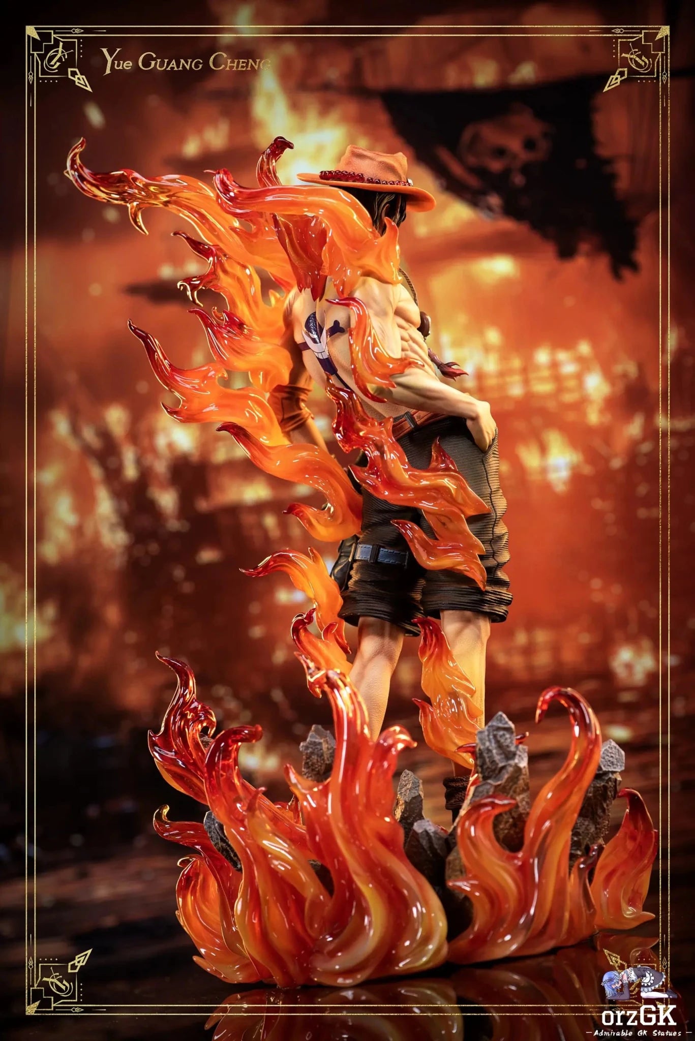 YUE GUANG CHENG Studio - One Piece Portgas D. Ace resin statue Navy Toys anime figure