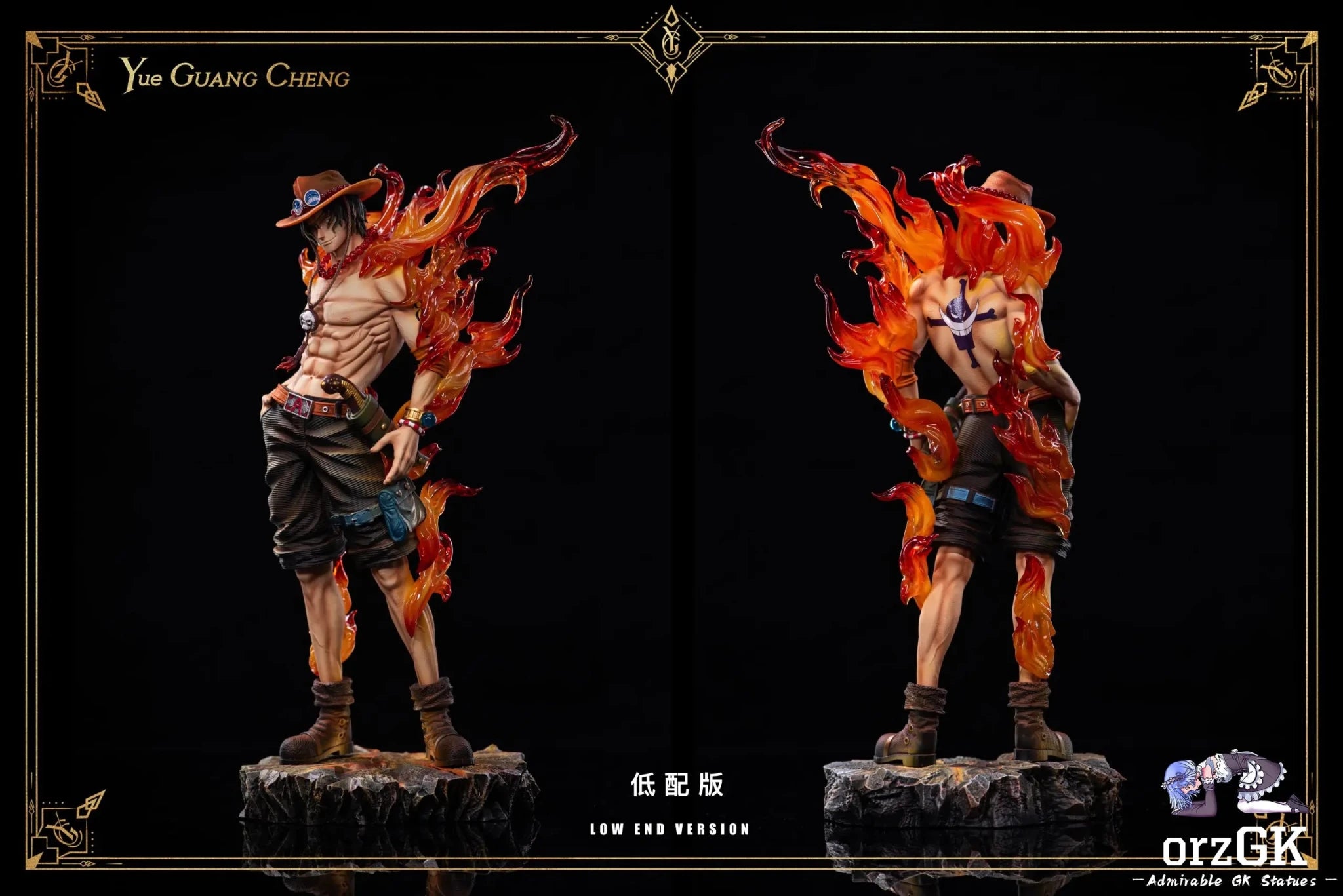 YUE GUANG CHENG Studio - One Piece Portgas D. Ace resin statue Navy Toys anime figure