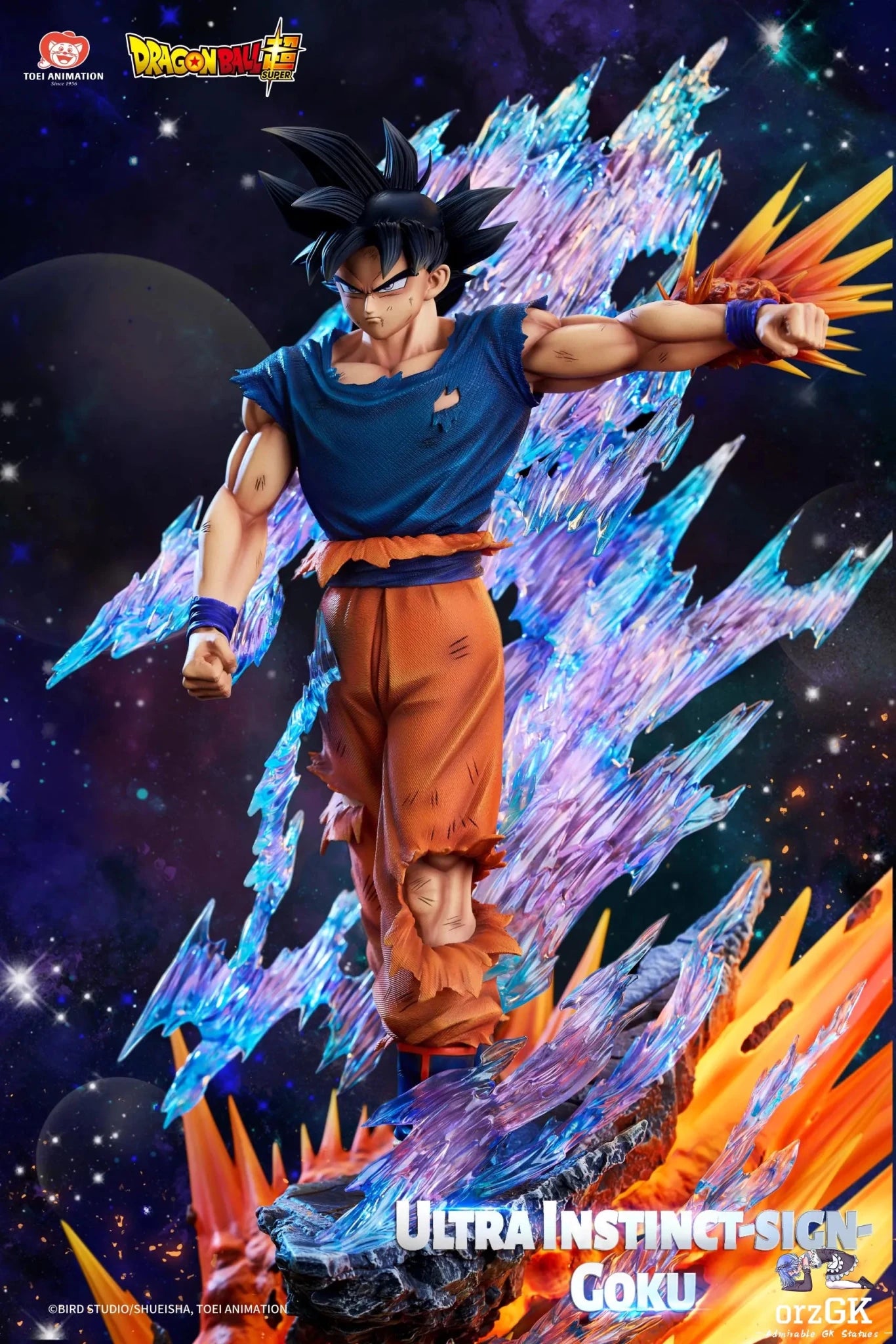 Light Year Studio - Dragon Ball Super Collectible Statue Ultra Instinct Son Goku (Licensed) resin statue Navy Toys anime figure