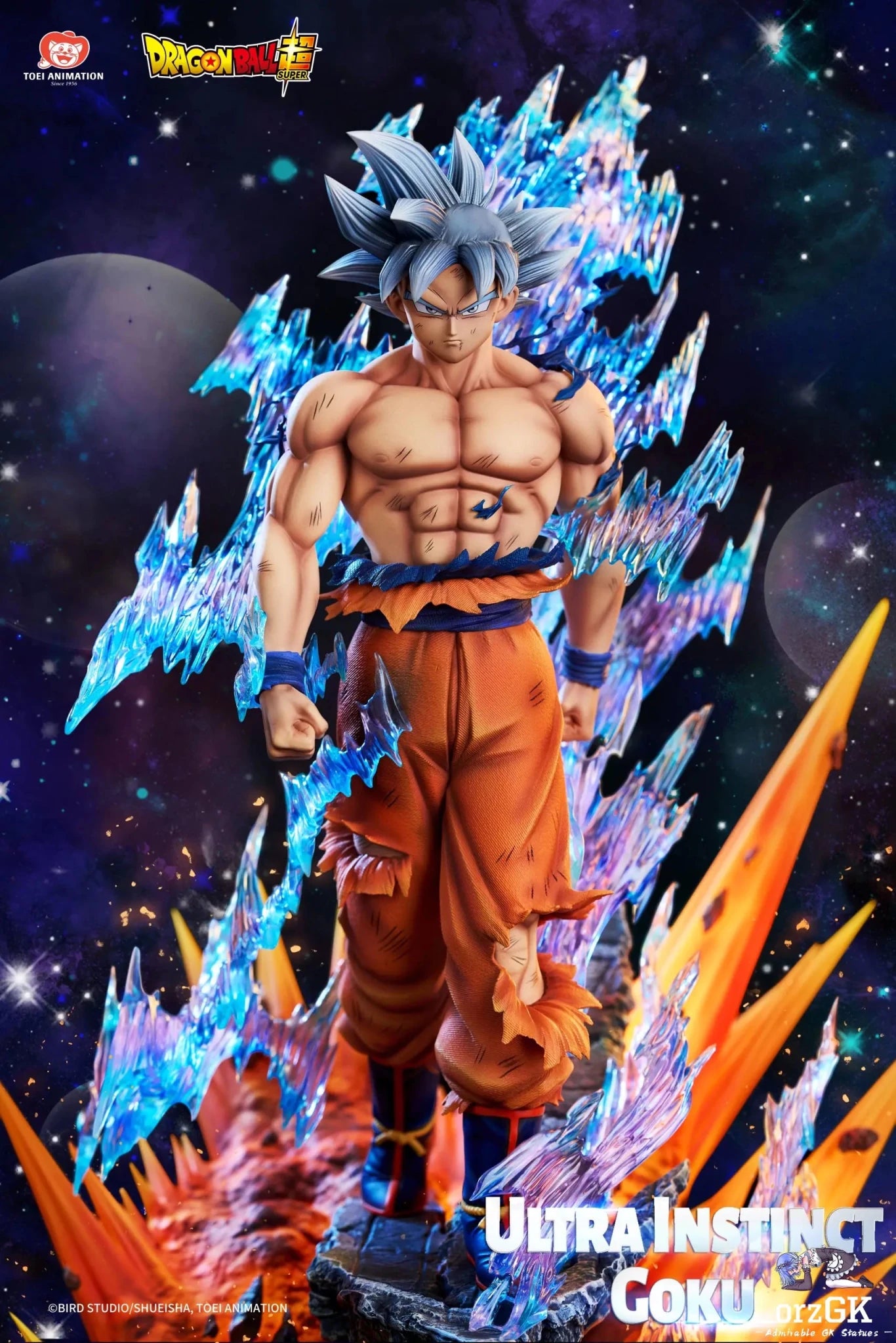 Light Year Studio - Dragon Ball Super Collectible Statue Ultra Instinct Son Goku (Licensed) resin statue Navy Toys anime figure