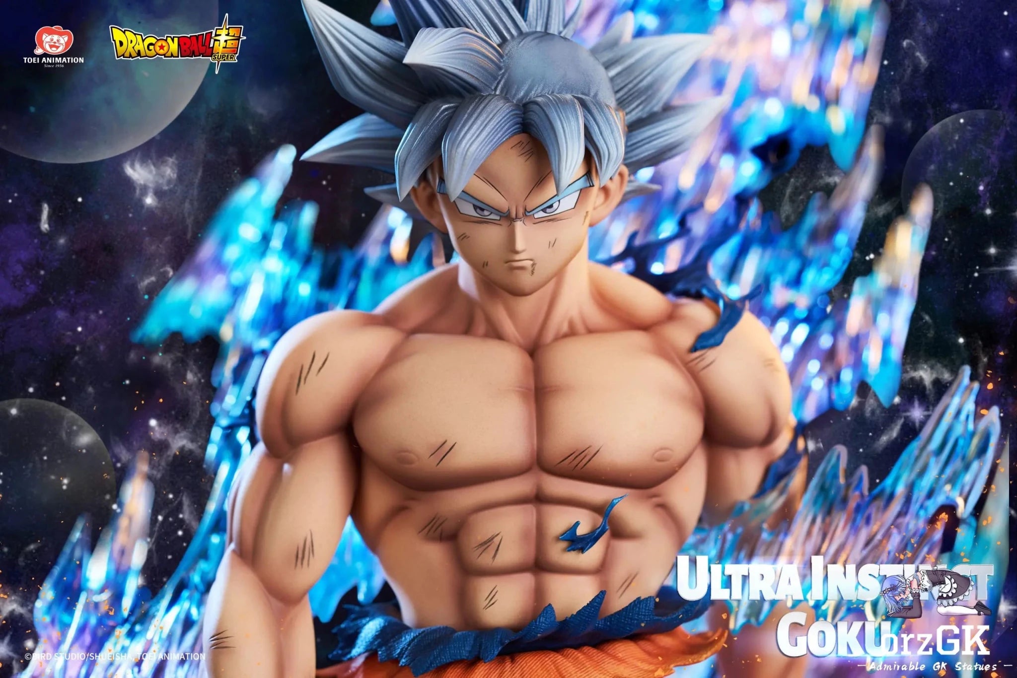 Light Year Studio - Dragon Ball Super Collectible Statue Ultra Instinct Son Goku (Licensed) resin statue Navy Toys anime figure