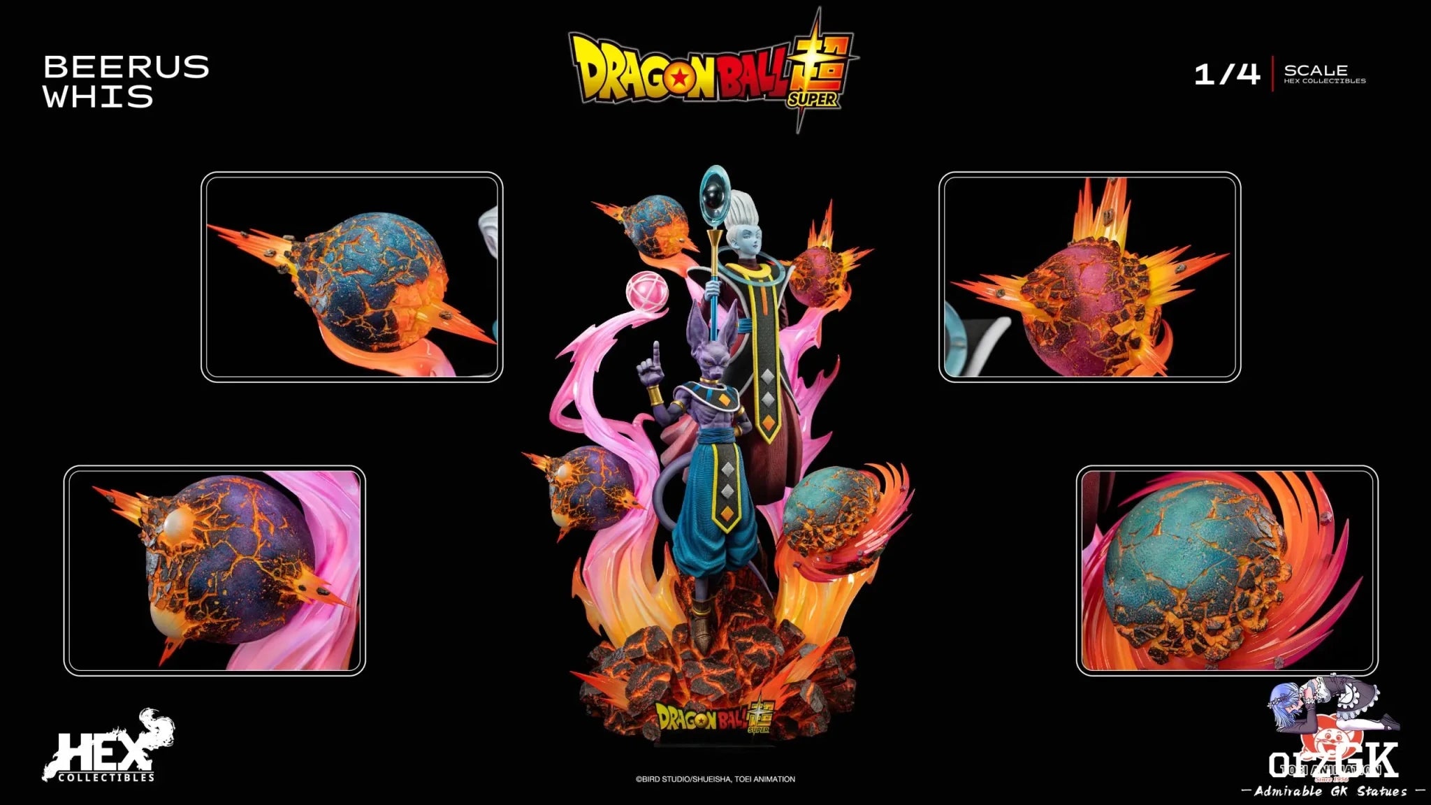 HEX Collectibles & Pickstar Studio - Dragon Ball Super Beerus & Whis 1/4 Statue (Licensed) resin statue Navy Toys anime figure
