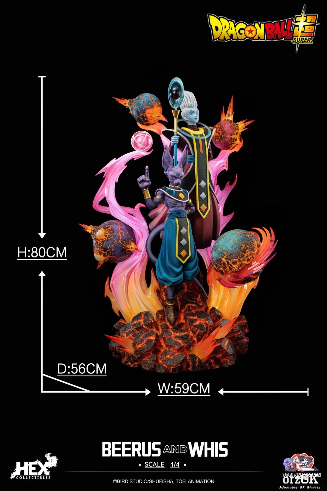 HEX Collectibles & Pickstar Studio - Dragon Ball Super Beerus & Whis 1/4 Statue (Licensed) resin statue Navy Toys anime figure