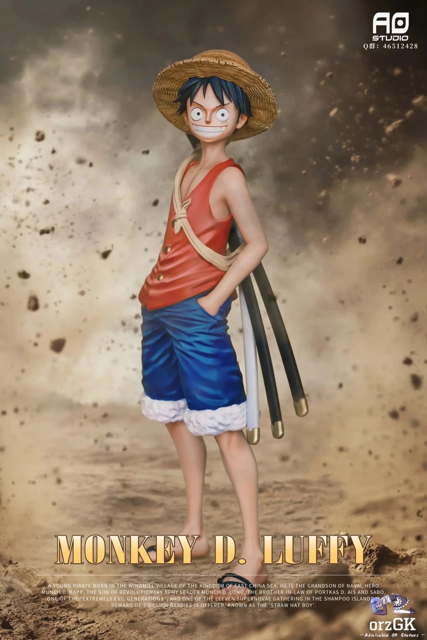 AO Studio - One Piece Pirate Series luffy resin statue Navy Toys anime figure