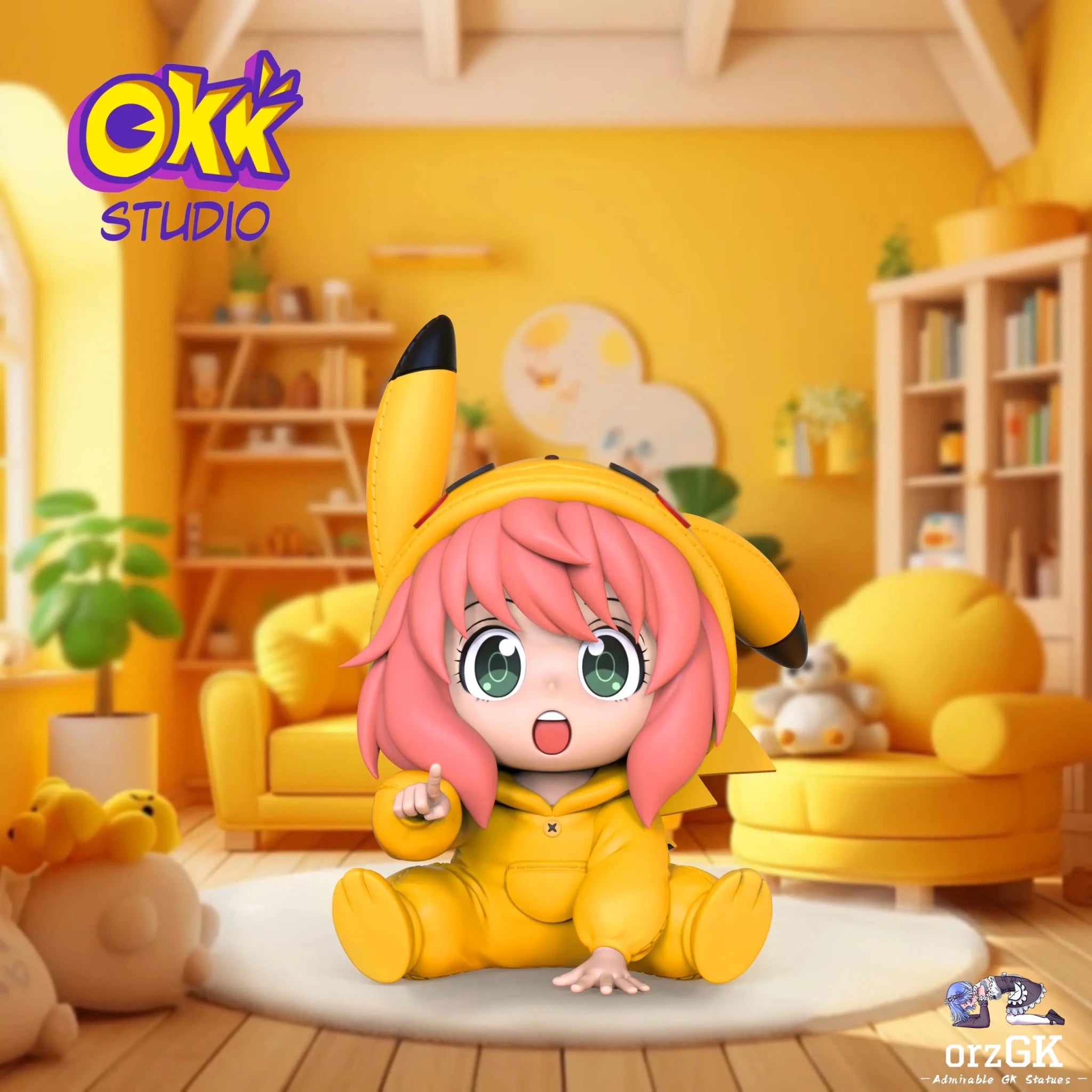 OKK Studio - Spy x Family Anya cos Pikachu resin statue Navy Toys anime figure