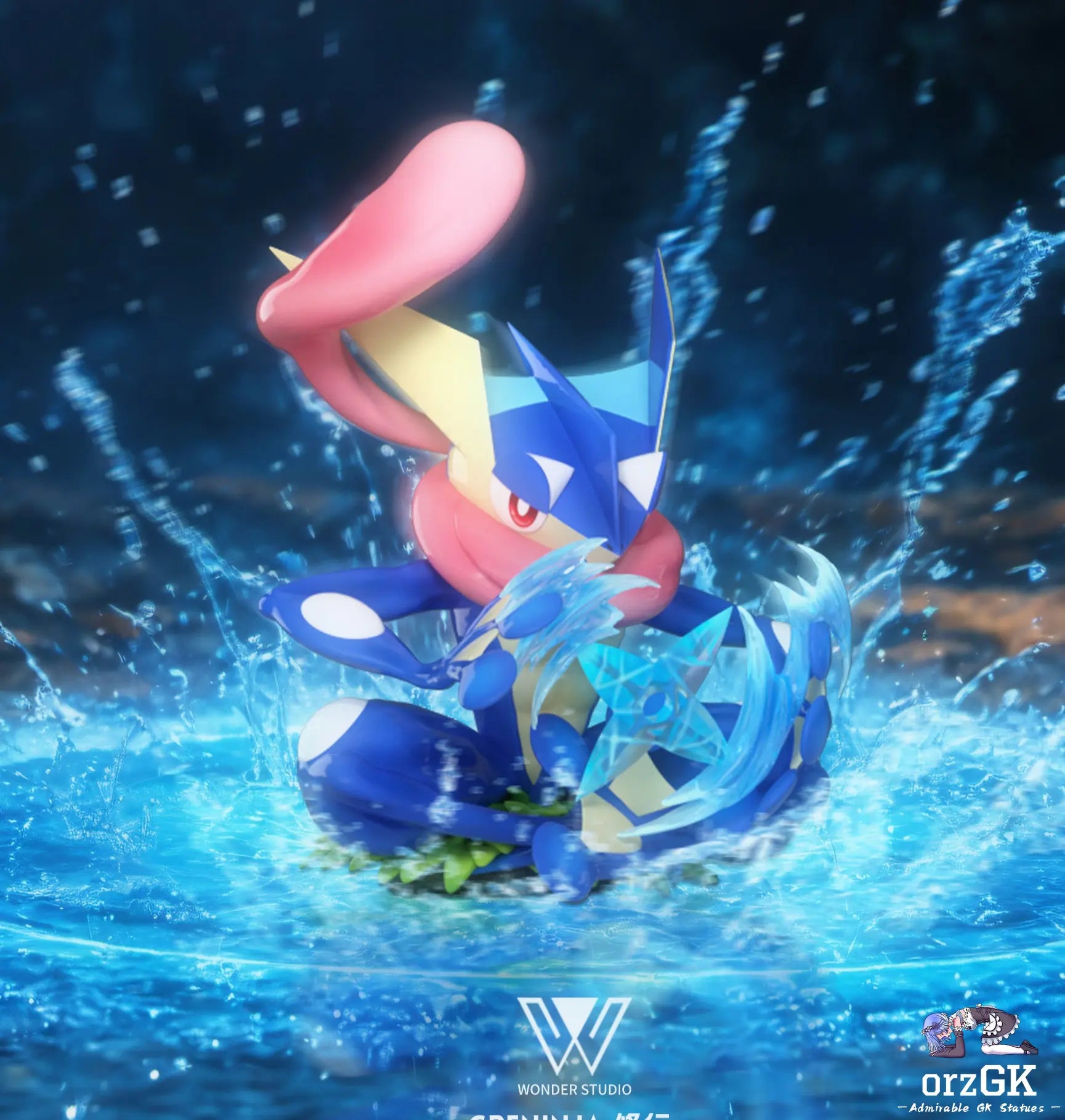 Wonder Studio - Pokémon Greninja resin statue Navy Toys anime figure