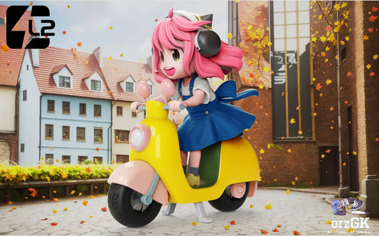 l2 Studio - Spy x Family Anya on a bike resin statue Navy Toys anime figure