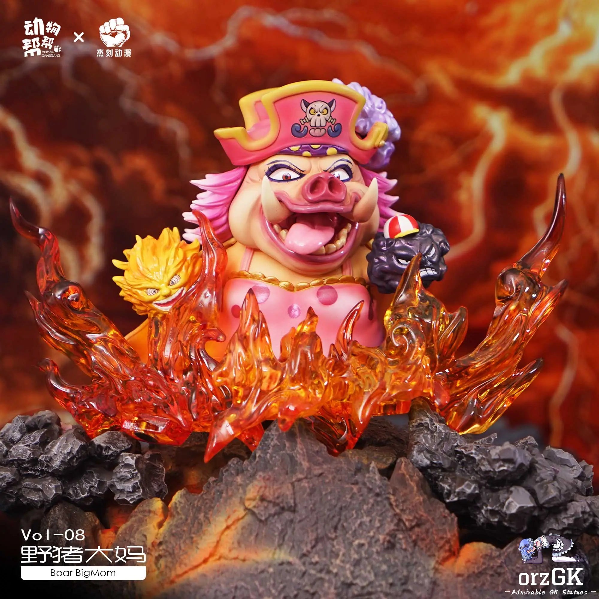 JacksDo Studio - One Piece Animal cos Kaido and Charlotte Linlin resin statue Navy Toys anime figure