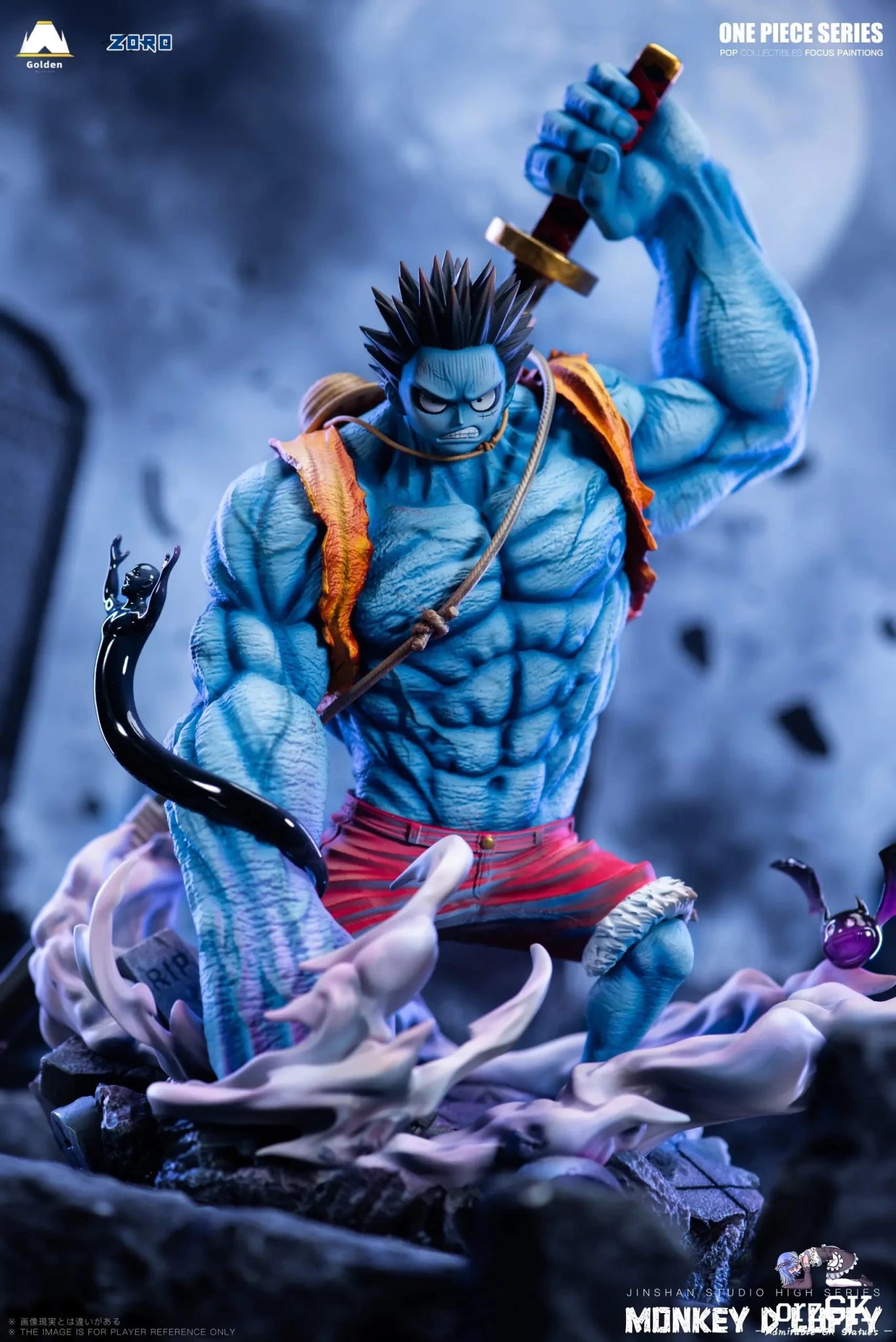 Jinshan Studio - One Piece Horror Series 2 Nightmare Luffy resin statue Navy Toys anime figure