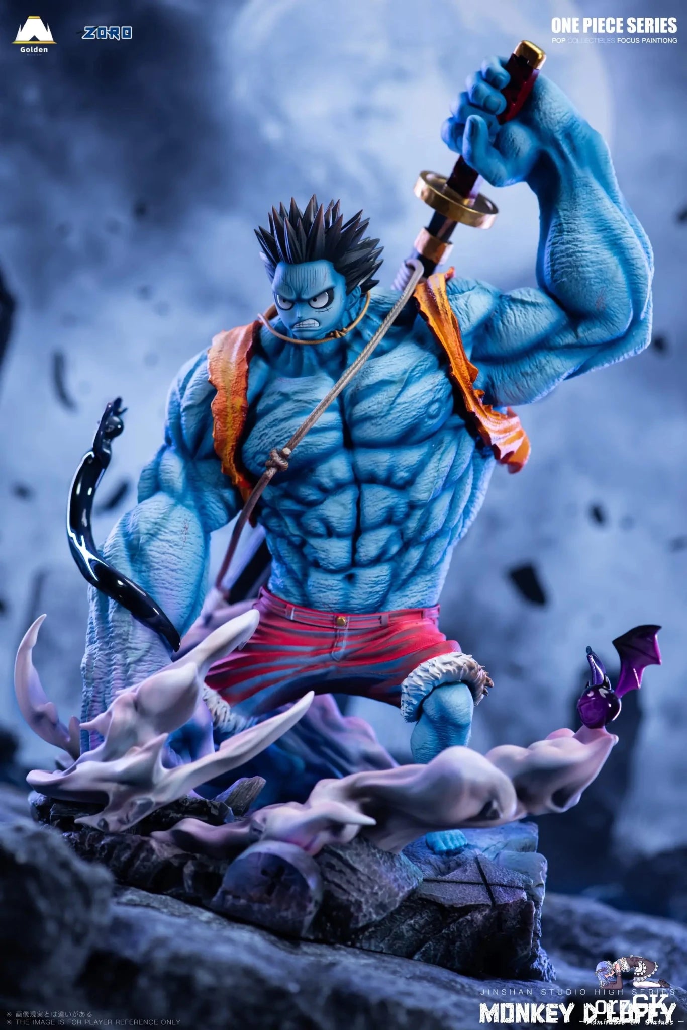 Jinshan Studio - One Piece Horror Series 2 Nightmare Luffy resin statue Navy Toys anime figure