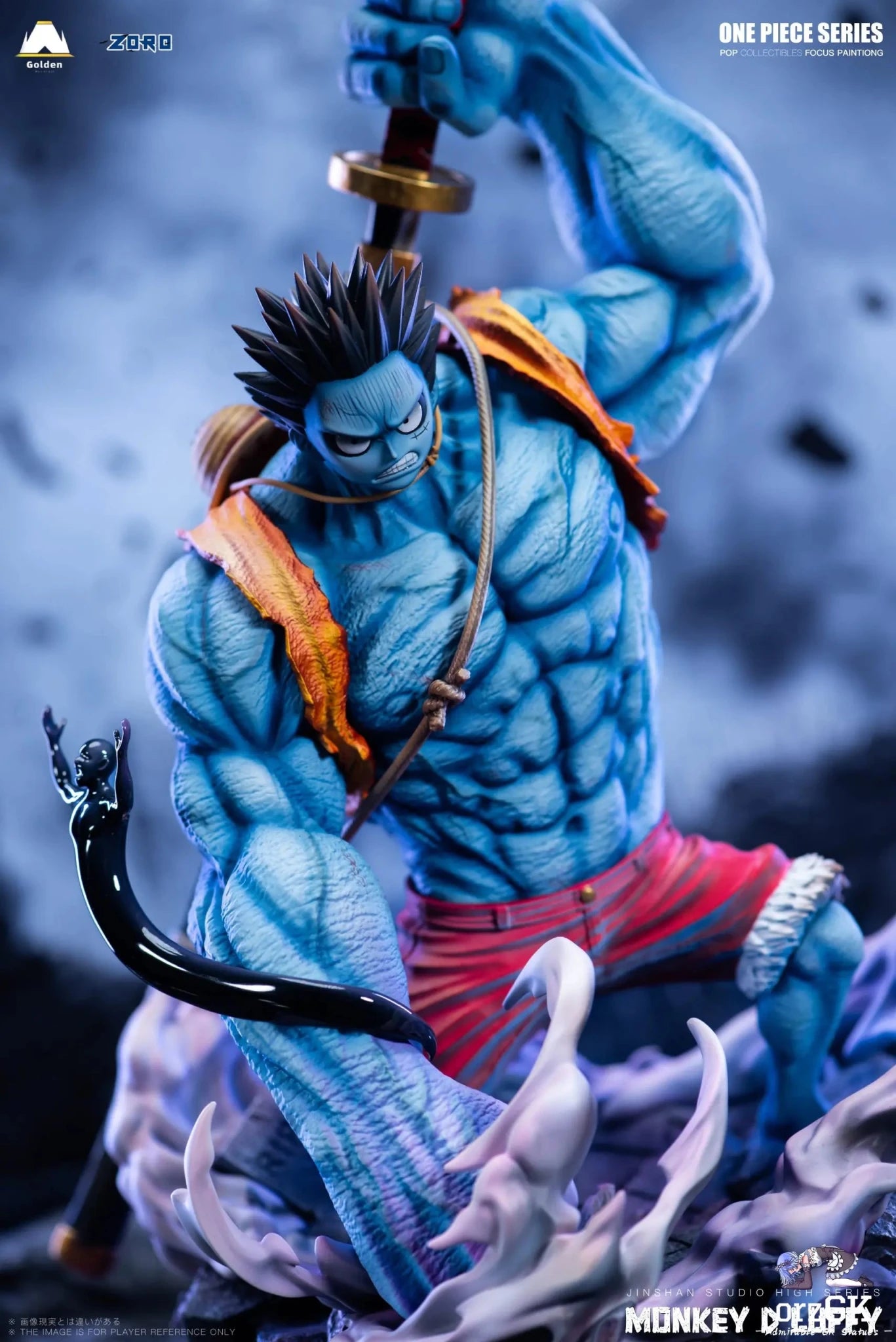 Jinshan Studio - One Piece Horror Series 2 Nightmare Luffy resin statue Navy Toys anime figure
