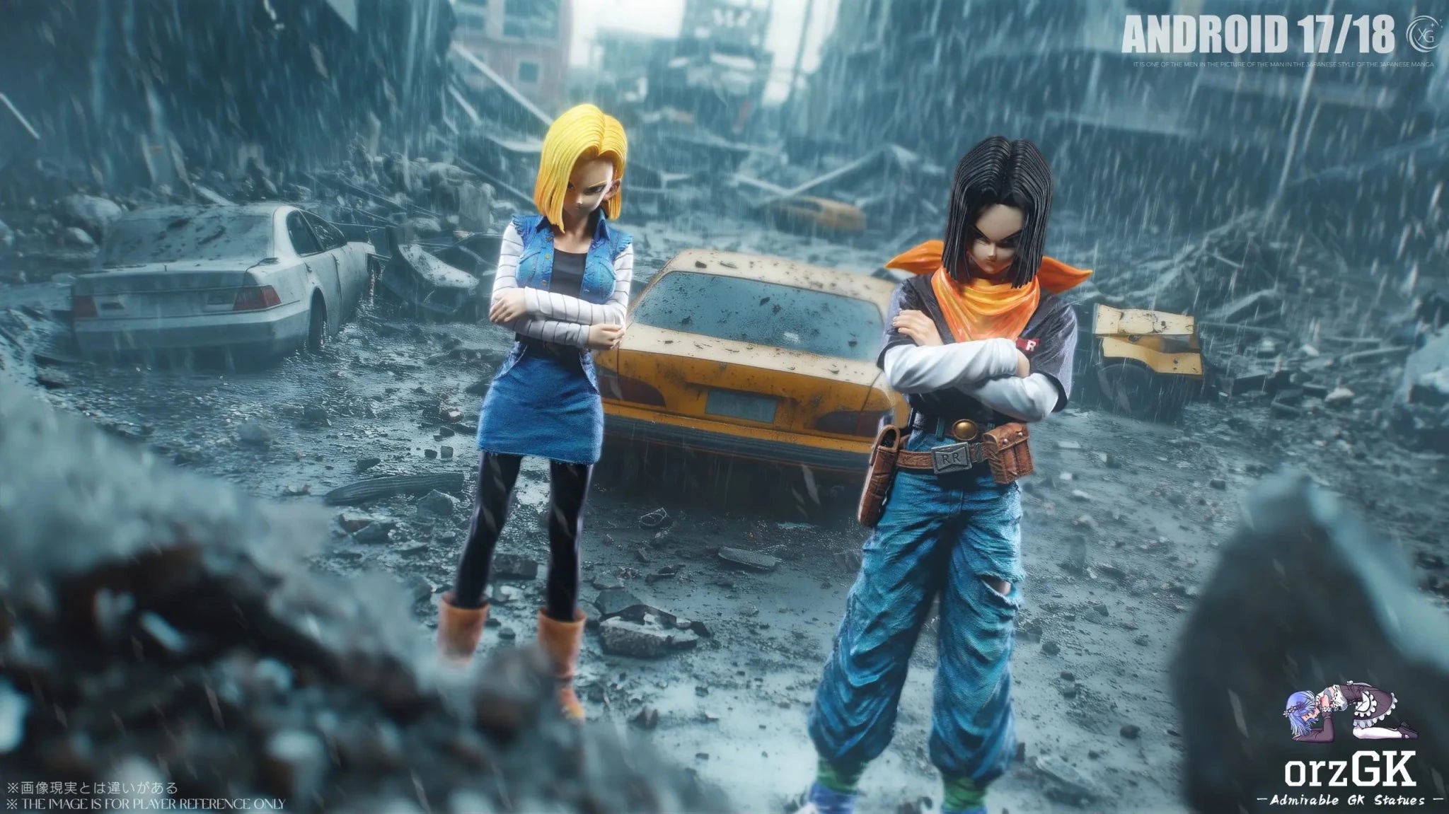 XG Studio - Dragon Ball Z Android 17 & Android 18 resin statue Navy Toys anime figure