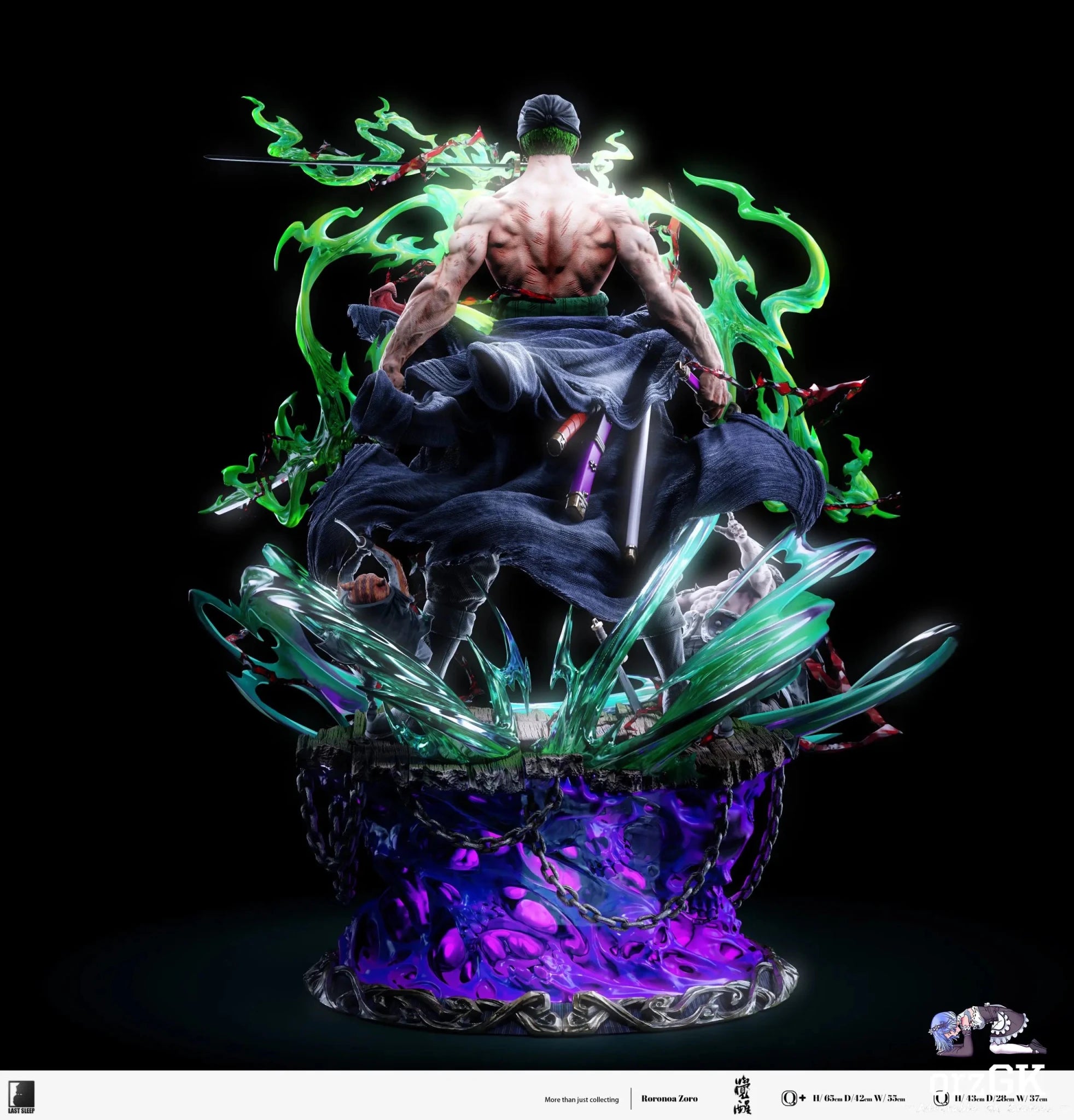 LAST SLEEP Studio - One Piece Awakening Zoro resin statue Navy Toys anime figure