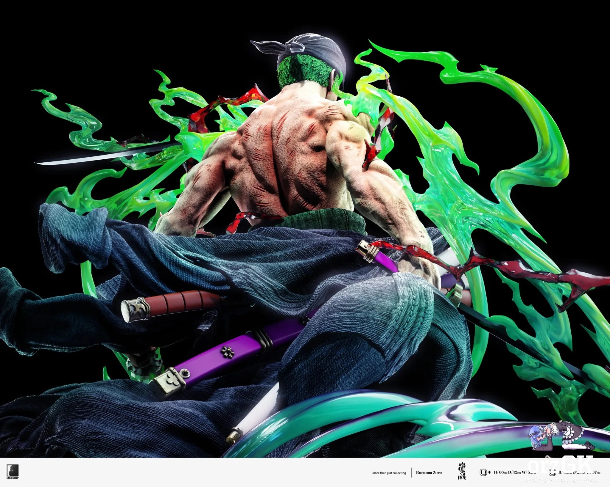 LAST SLEEP Studio - One Piece Awakening Zoro resin statue Navy Toys anime figure