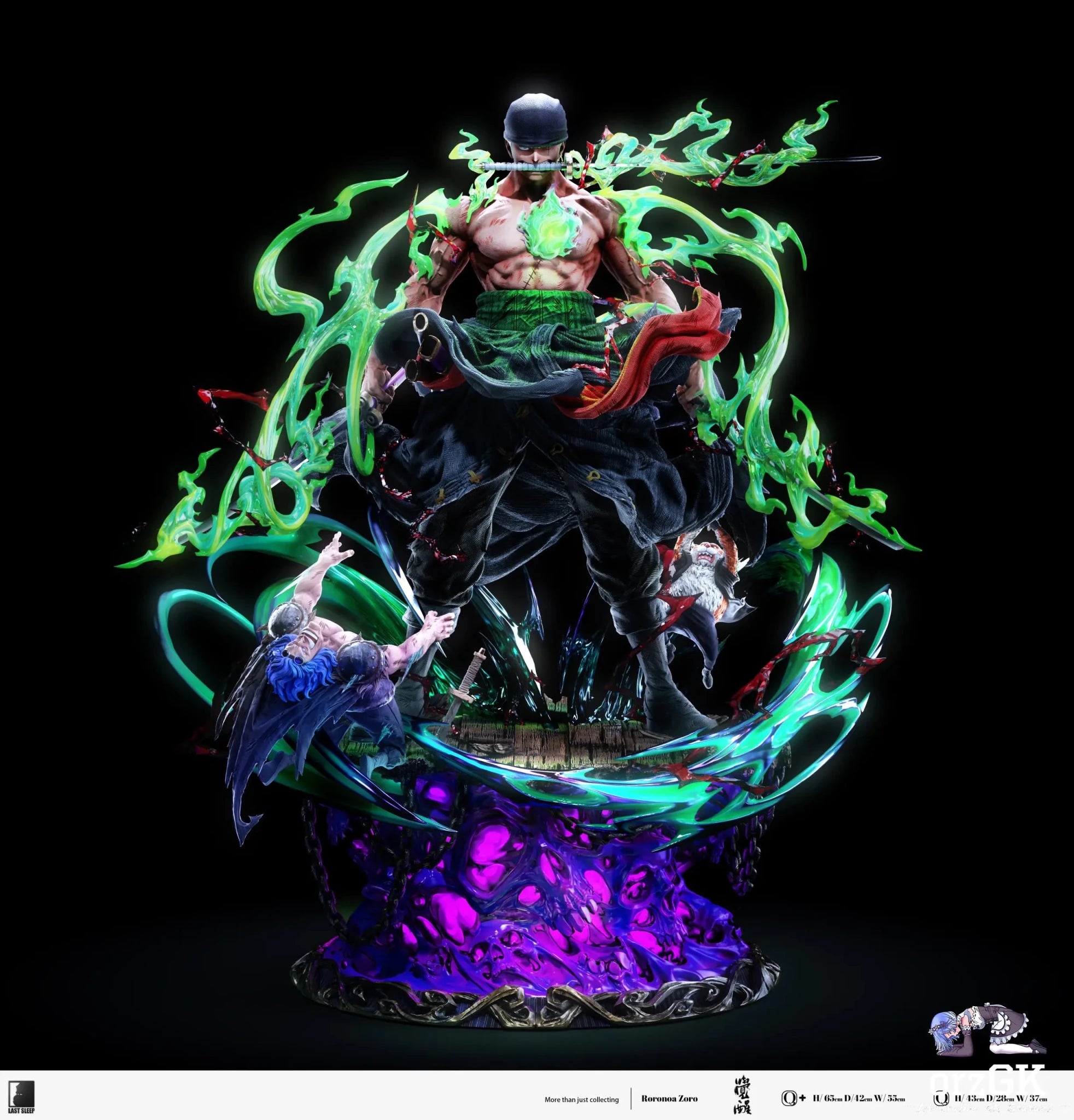 LAST SLEEP Studio - One Piece Awakening Zoro resin statue Navy Toys anime figure