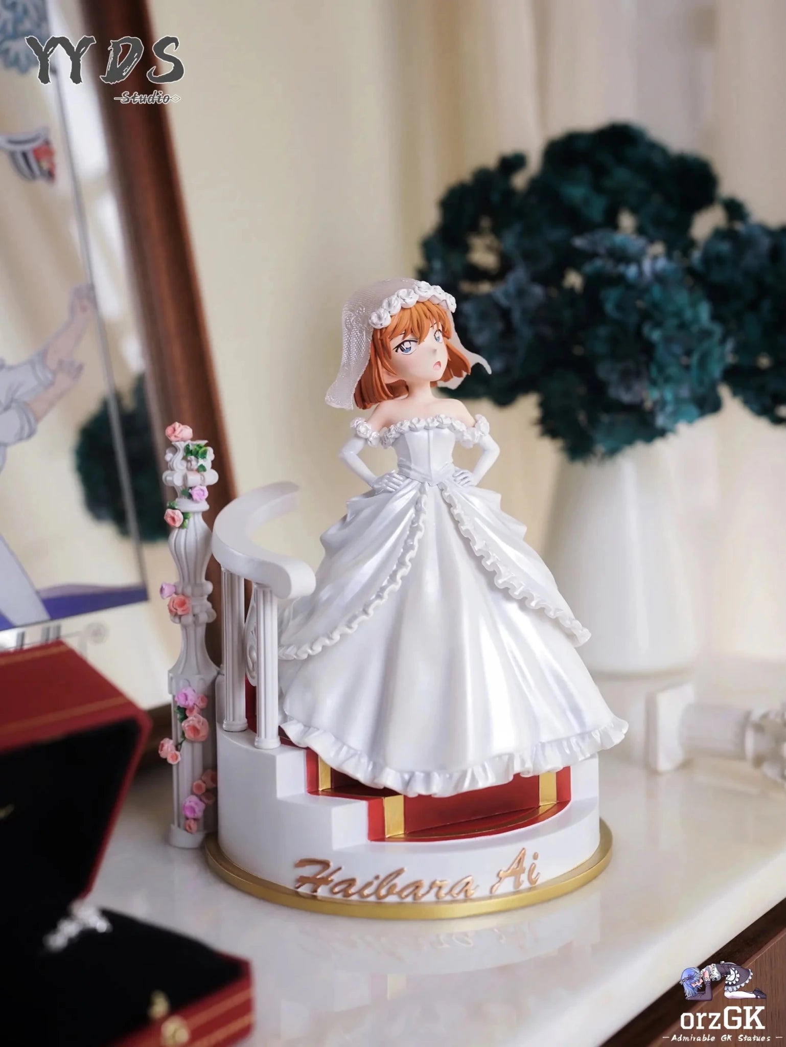 YYDS Studio - Detective Conan Wedding dress Ai Huihara resin statue Navy Toys anime figure