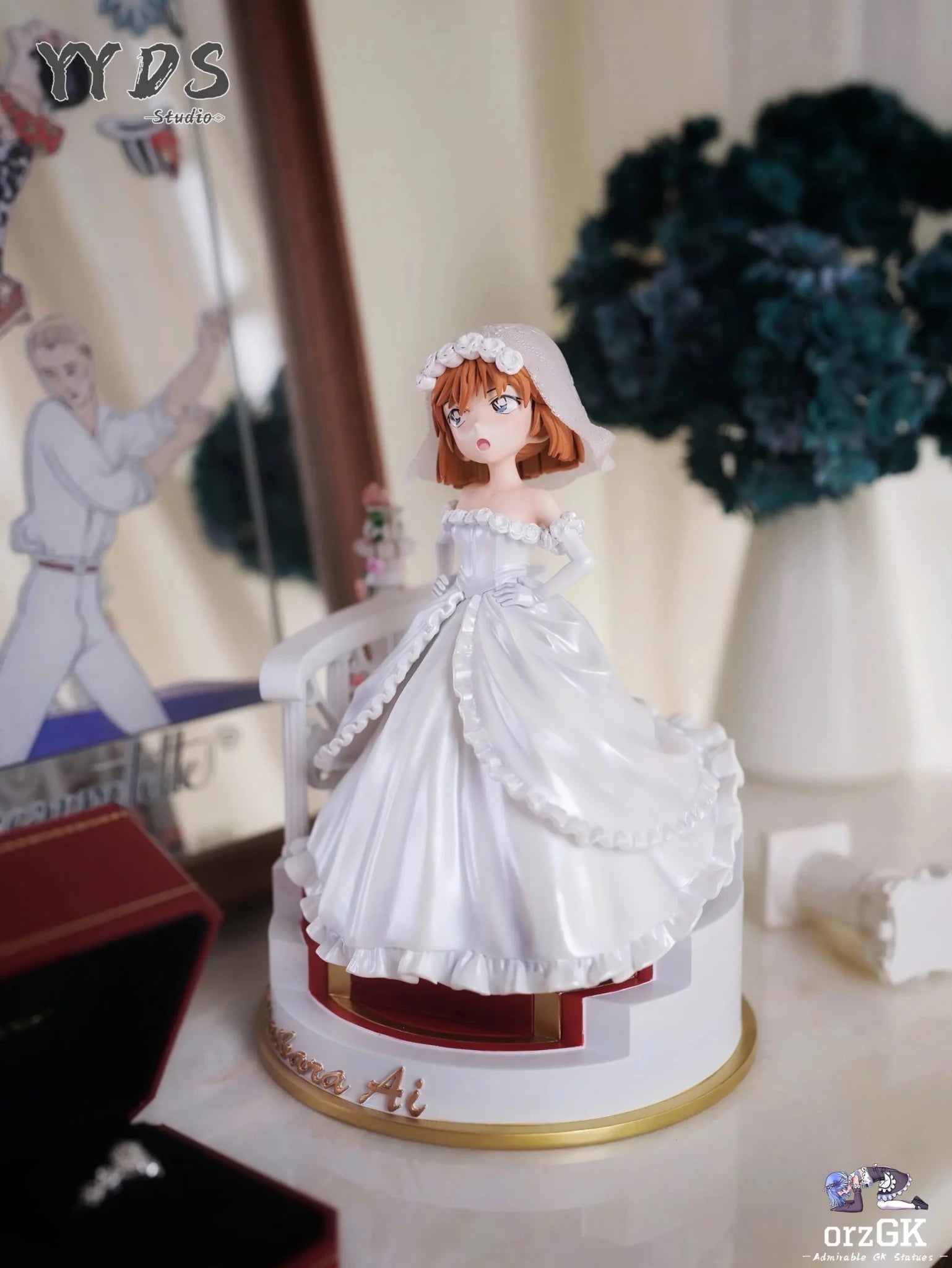 YYDS Studio - Detective Conan Wedding dress Ai Huihara resin statue Navy Toys anime figure