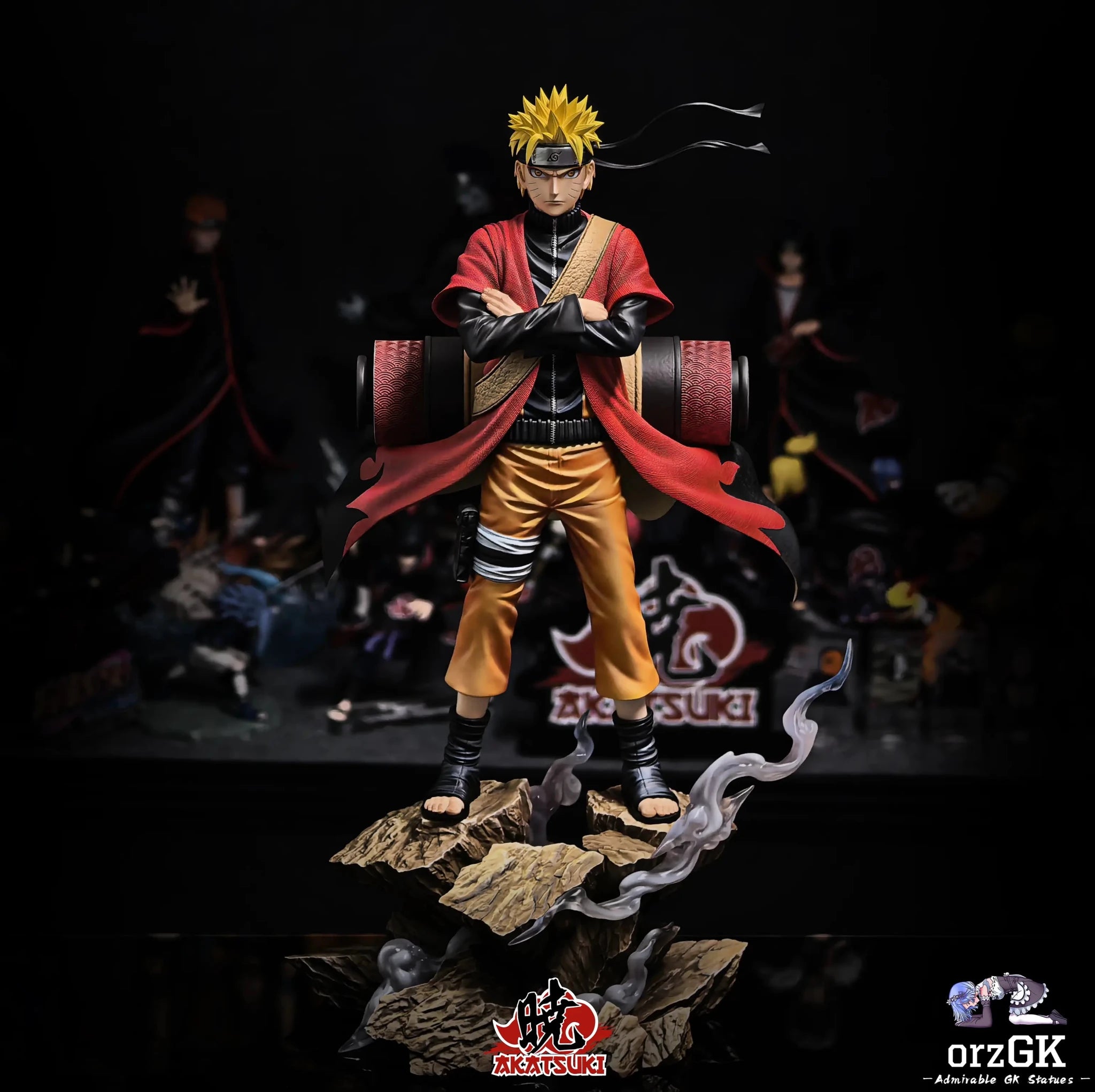 Akatsuki Studio - Naruto Heroes of Konoha Uzumaki Naruto resin statue Navy Toys anime figure