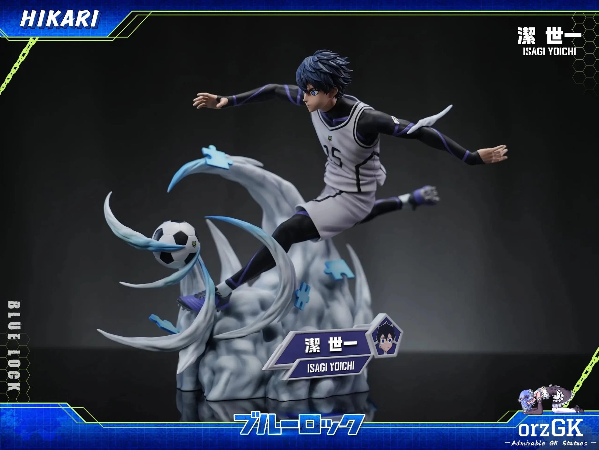 Hikari Studio - Blue Lock 4 Yoichi Isagi resin statue Navy Toys anime figure