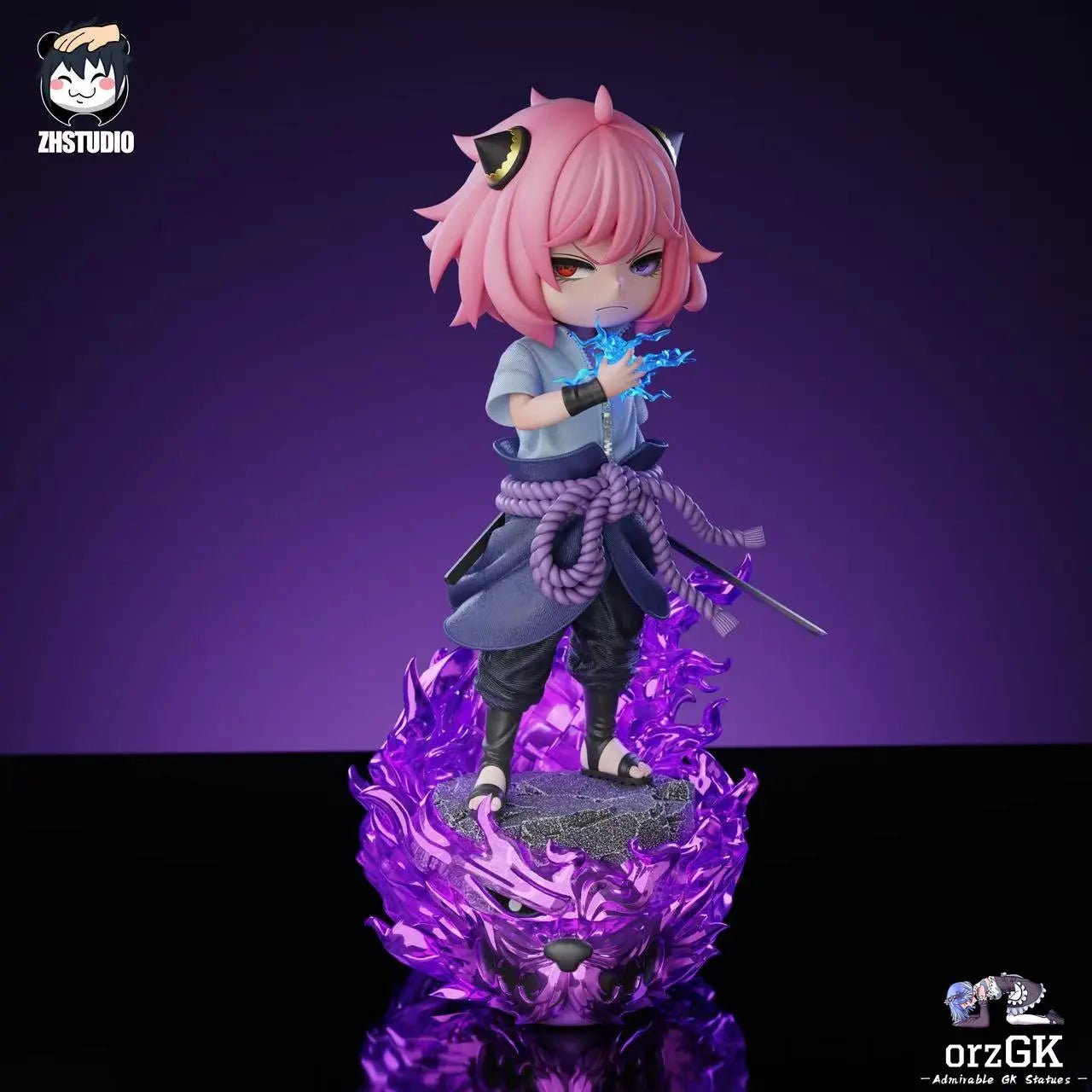 ZH Studio - Spy x Family Anya cos Uchiha Sasuke resin statue Navy Toys anime figure