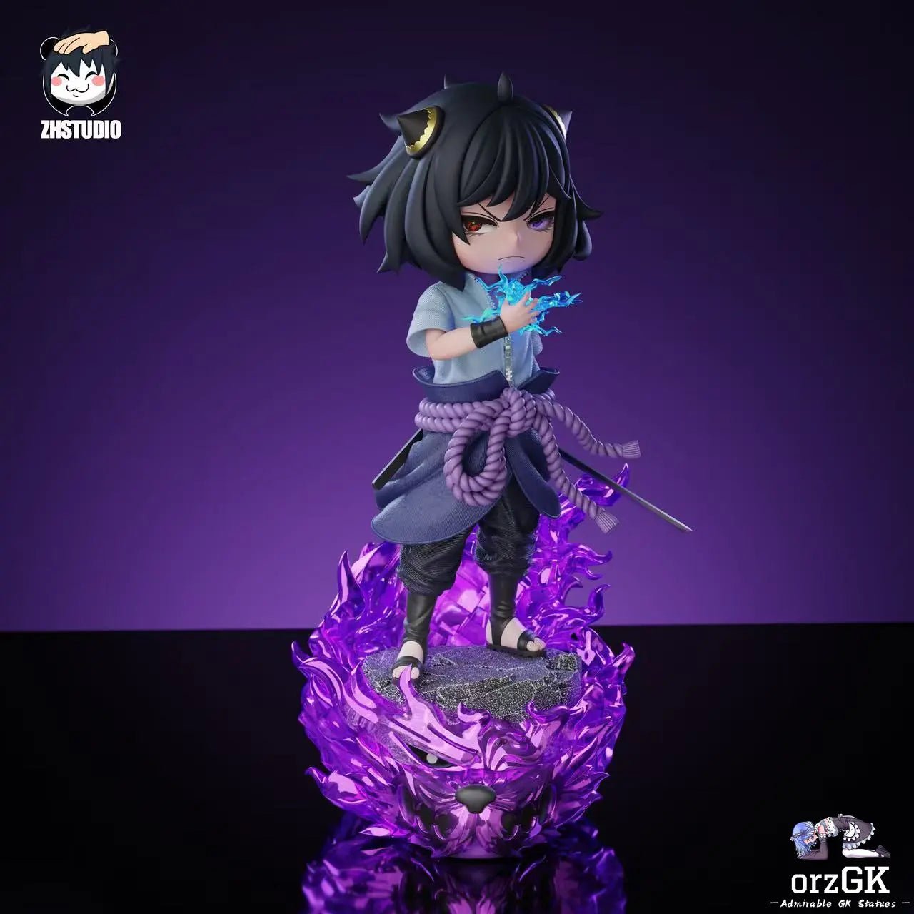 ZH Studio - Spy x Family Anya cos Uchiha Sasuke resin statue Navy Toys anime figure