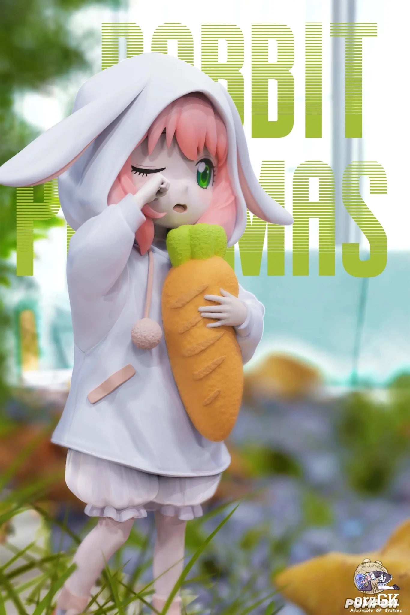 PomPon Studio - Spy x Family Bunny Pajamas Anya resin statue Navy Toys anime figure