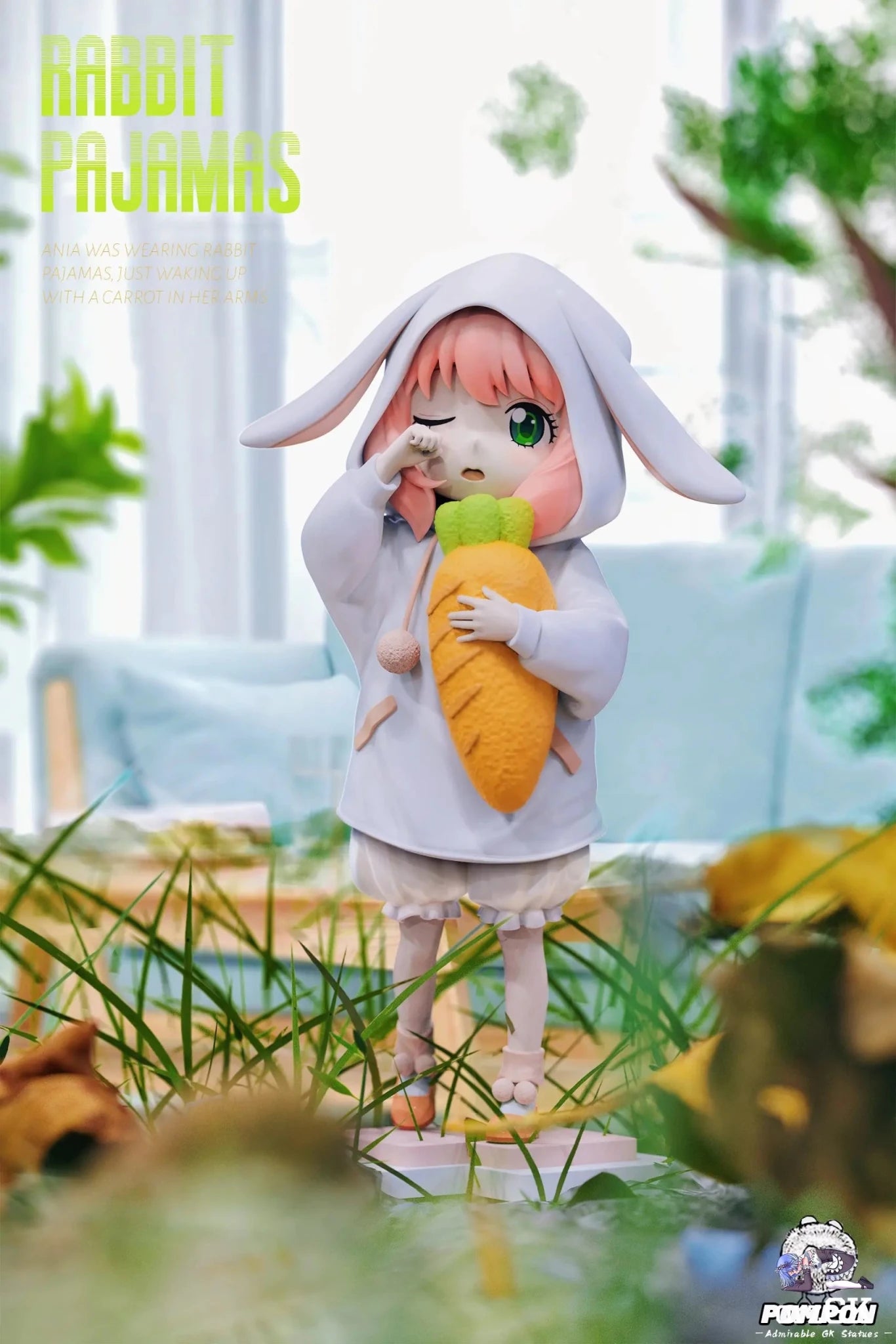 PomPon Studio - Spy x Family Bunny Pajamas Anya resin statue Navy Toys anime figure