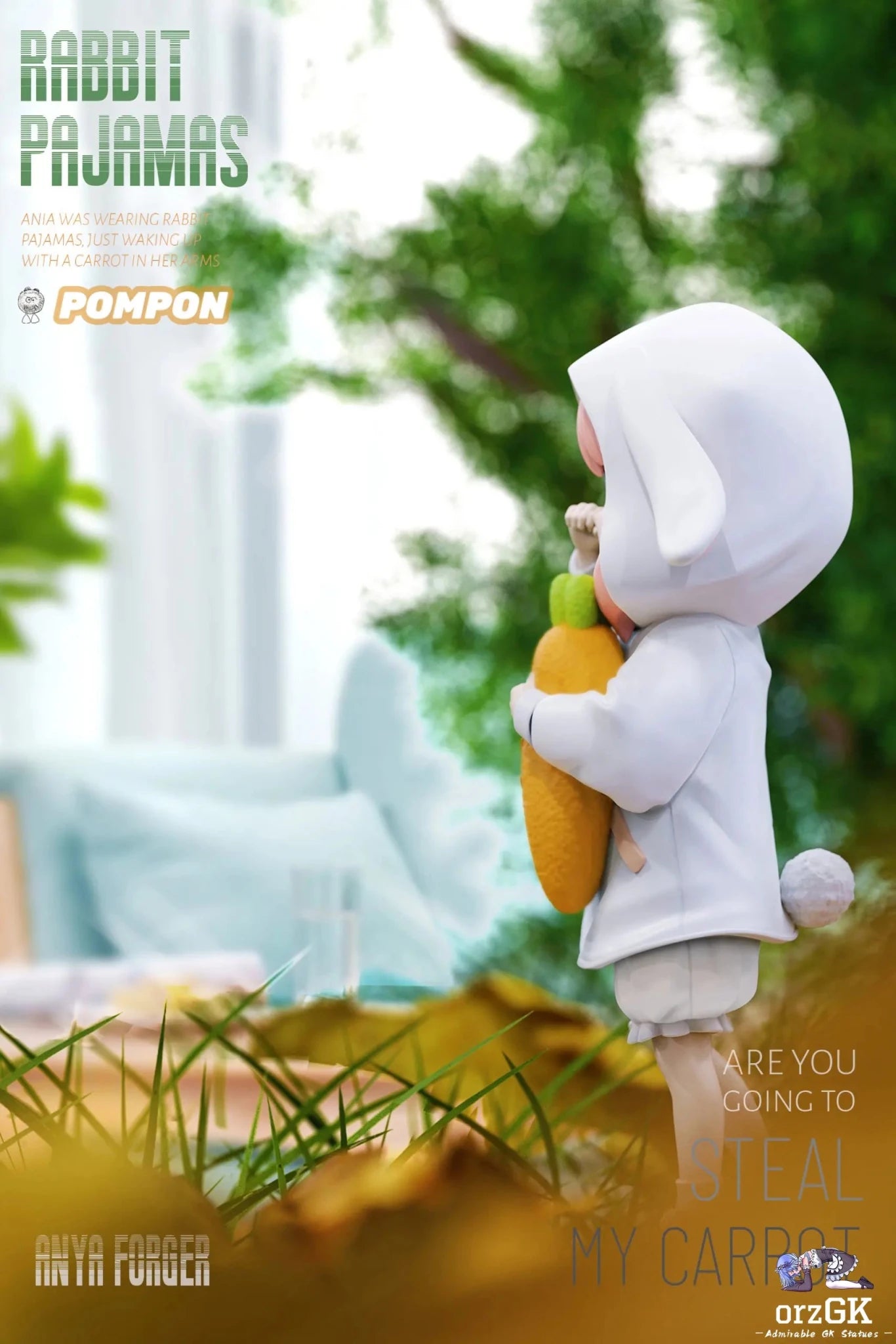 PomPon Studio - Spy x Family Bunny Pajamas Anya resin statue Navy Toys anime figure